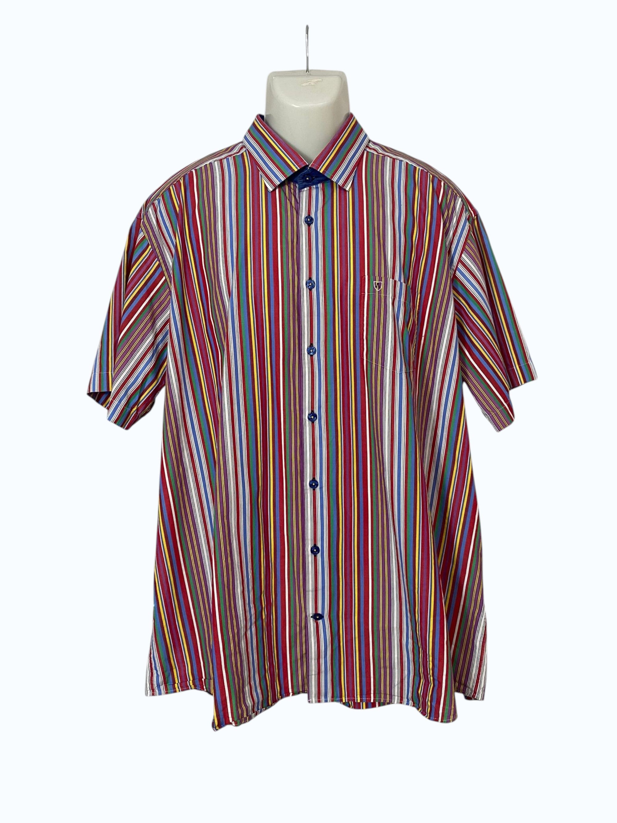 camicia uomo a righe a maniche corte