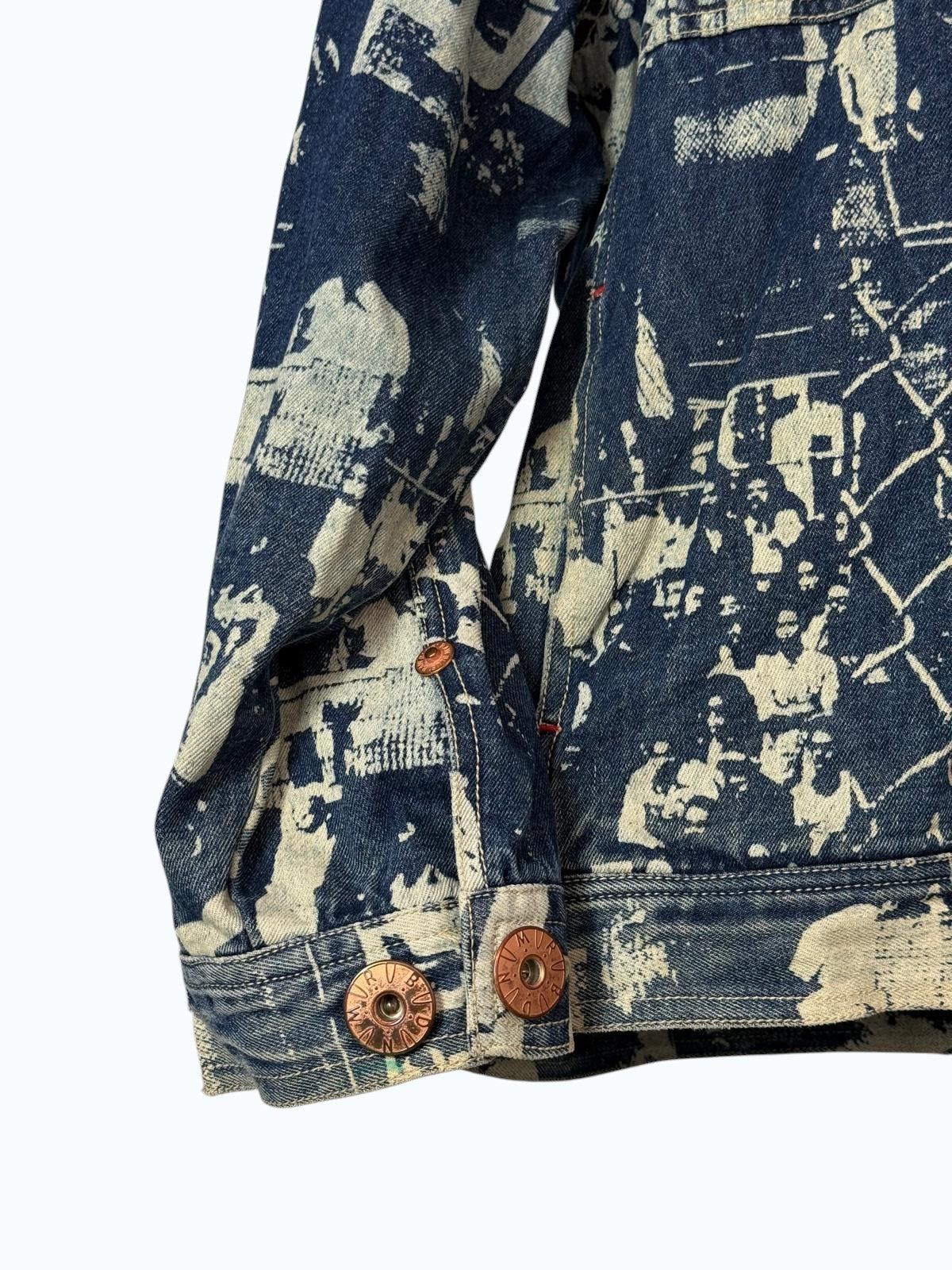 giacca di jeans a stampa uomo