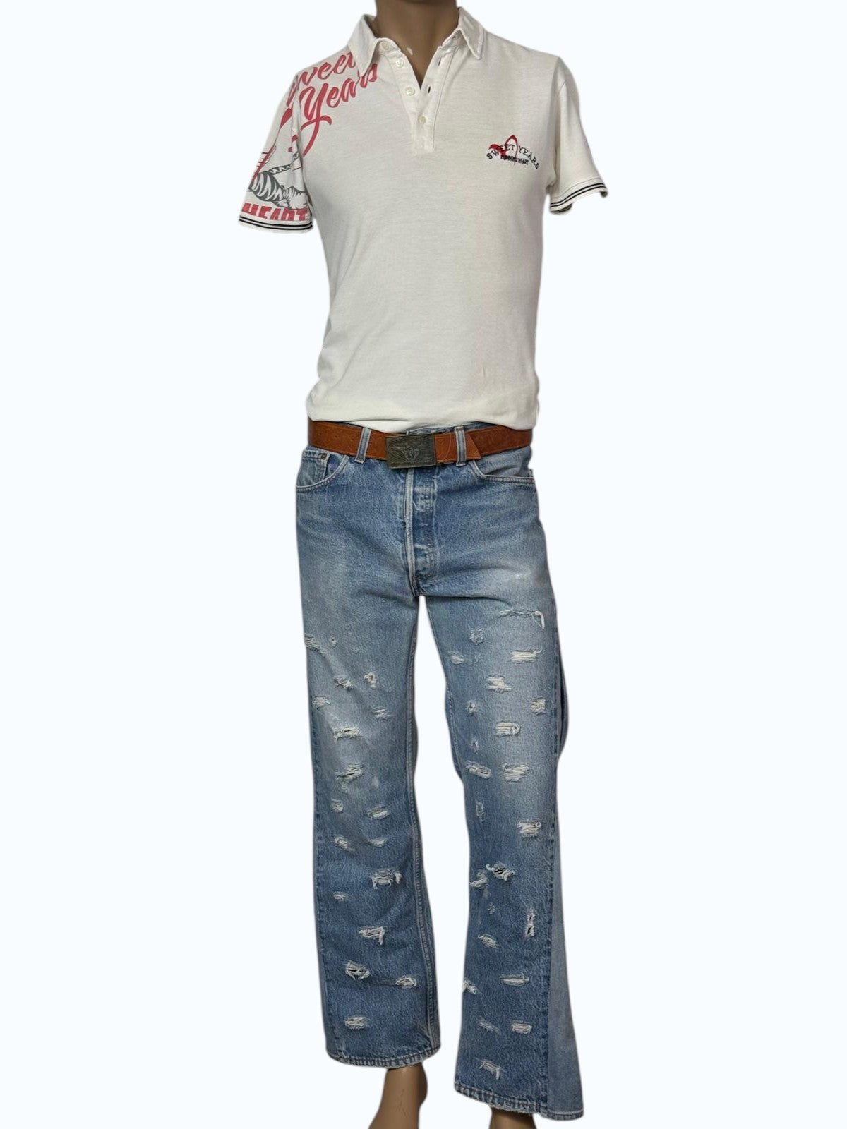 jeans distressed reworked