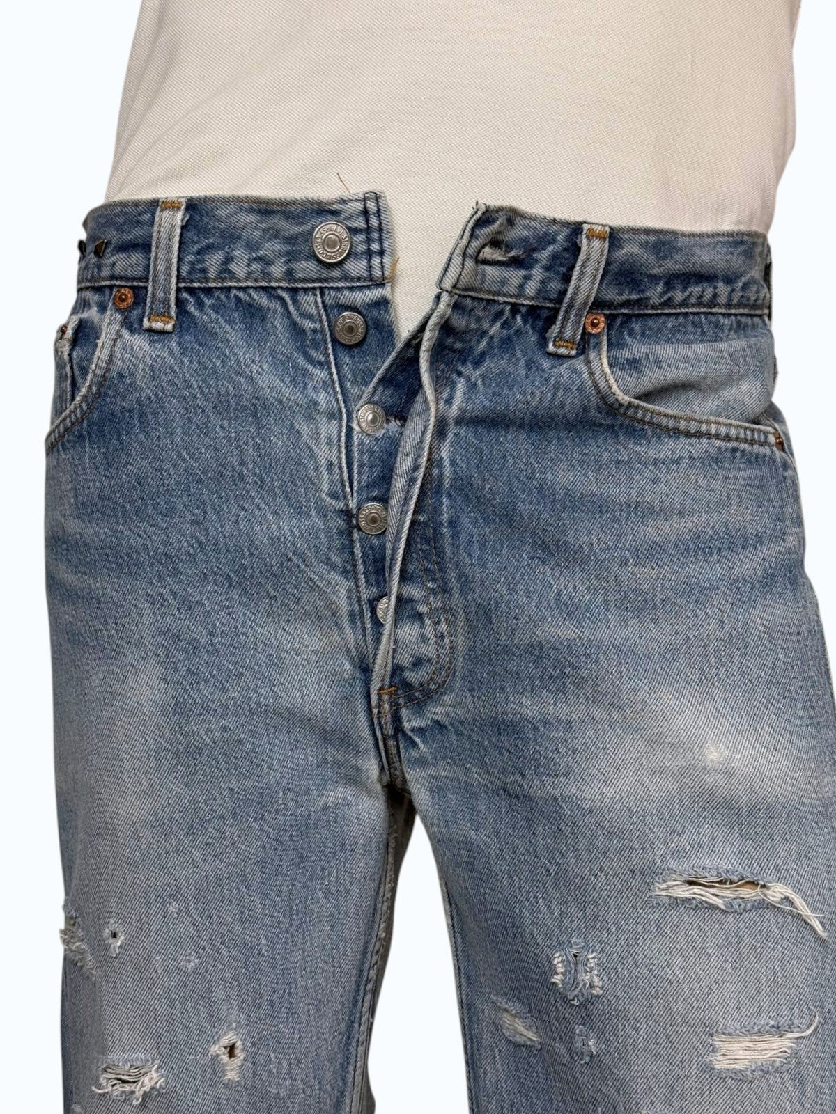 jeans distressed reworked
