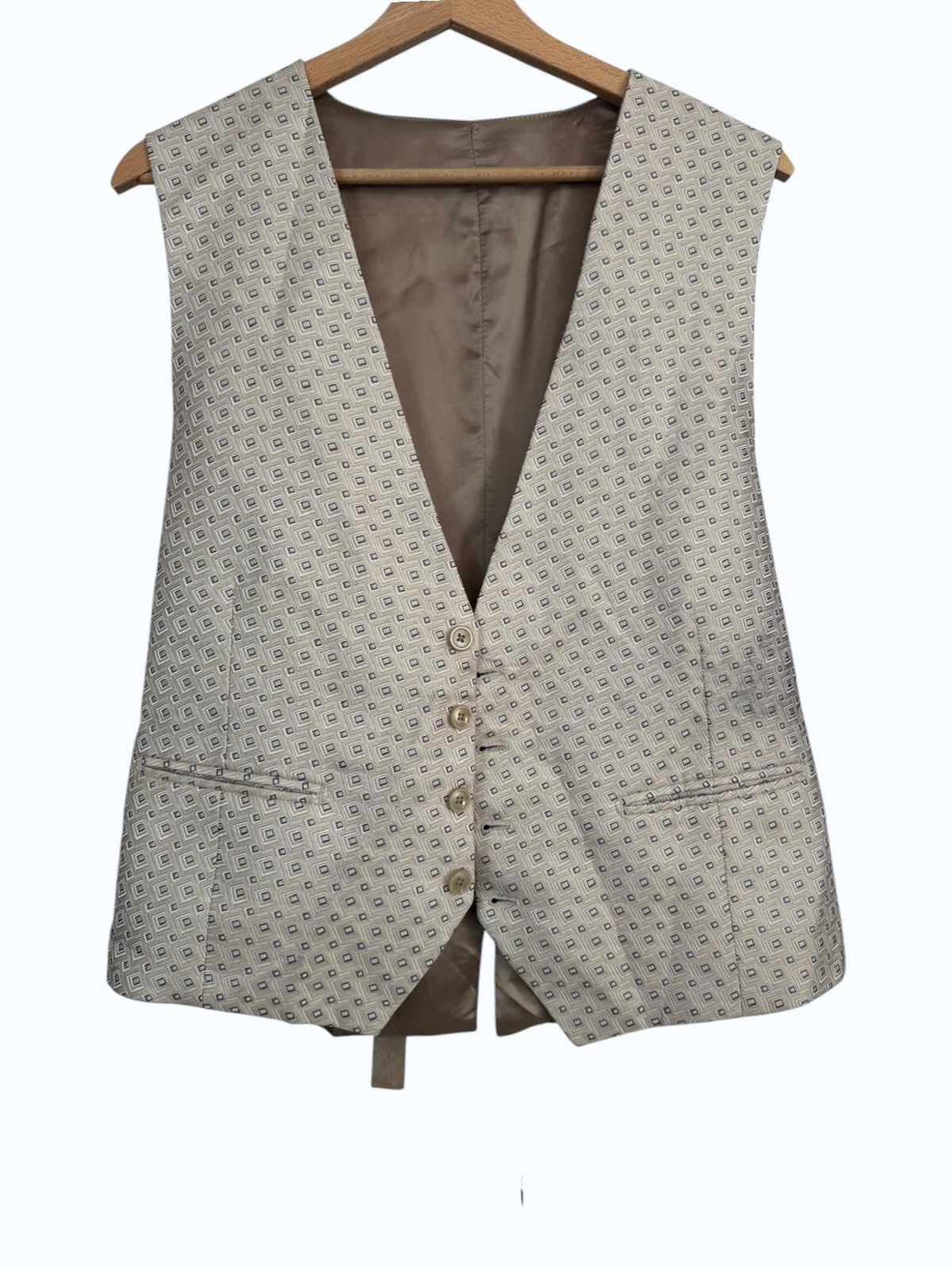gilet in tessuto fantasia