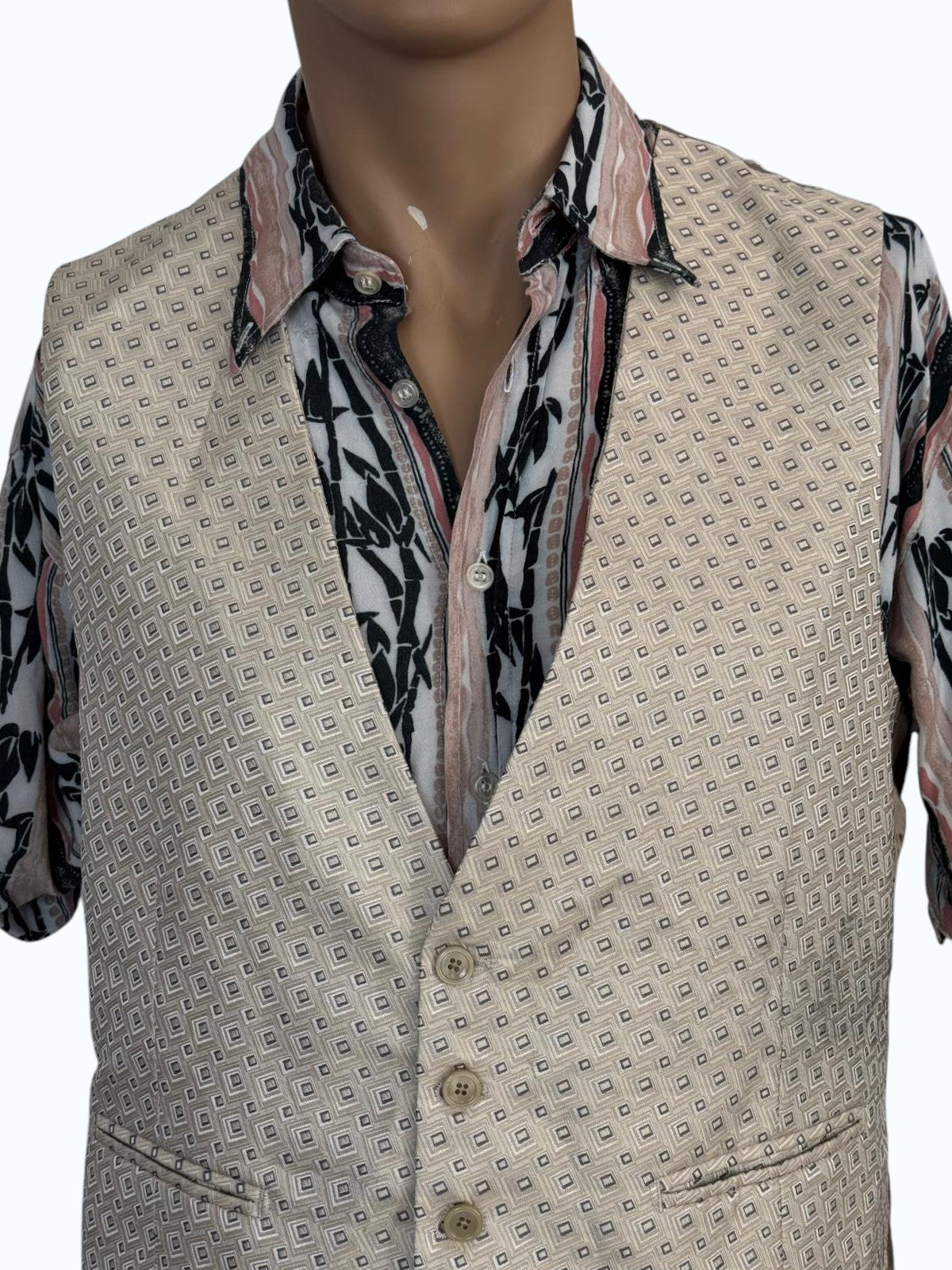 gilet in tessuto fantasia