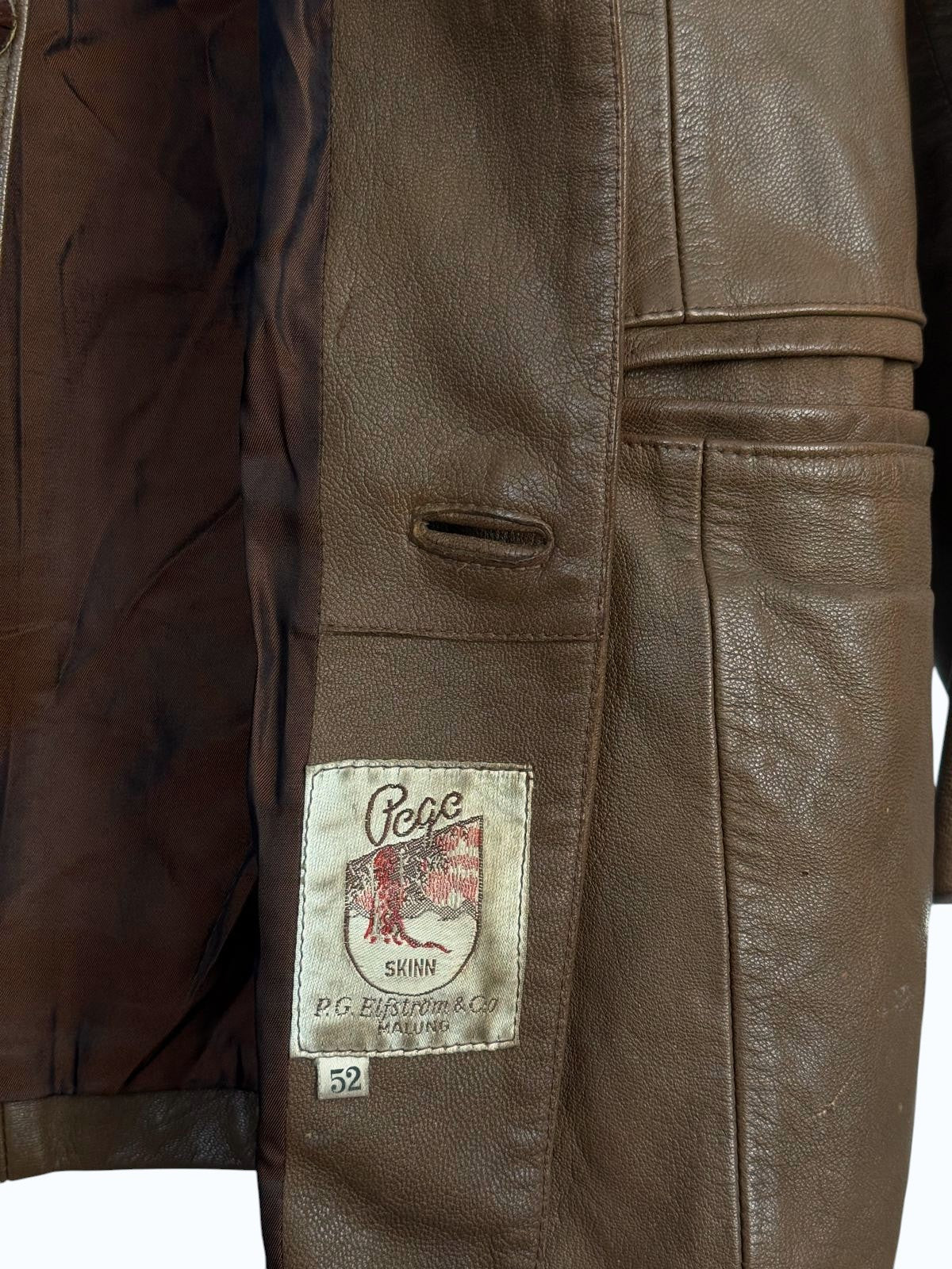 giacca di pelle marrone