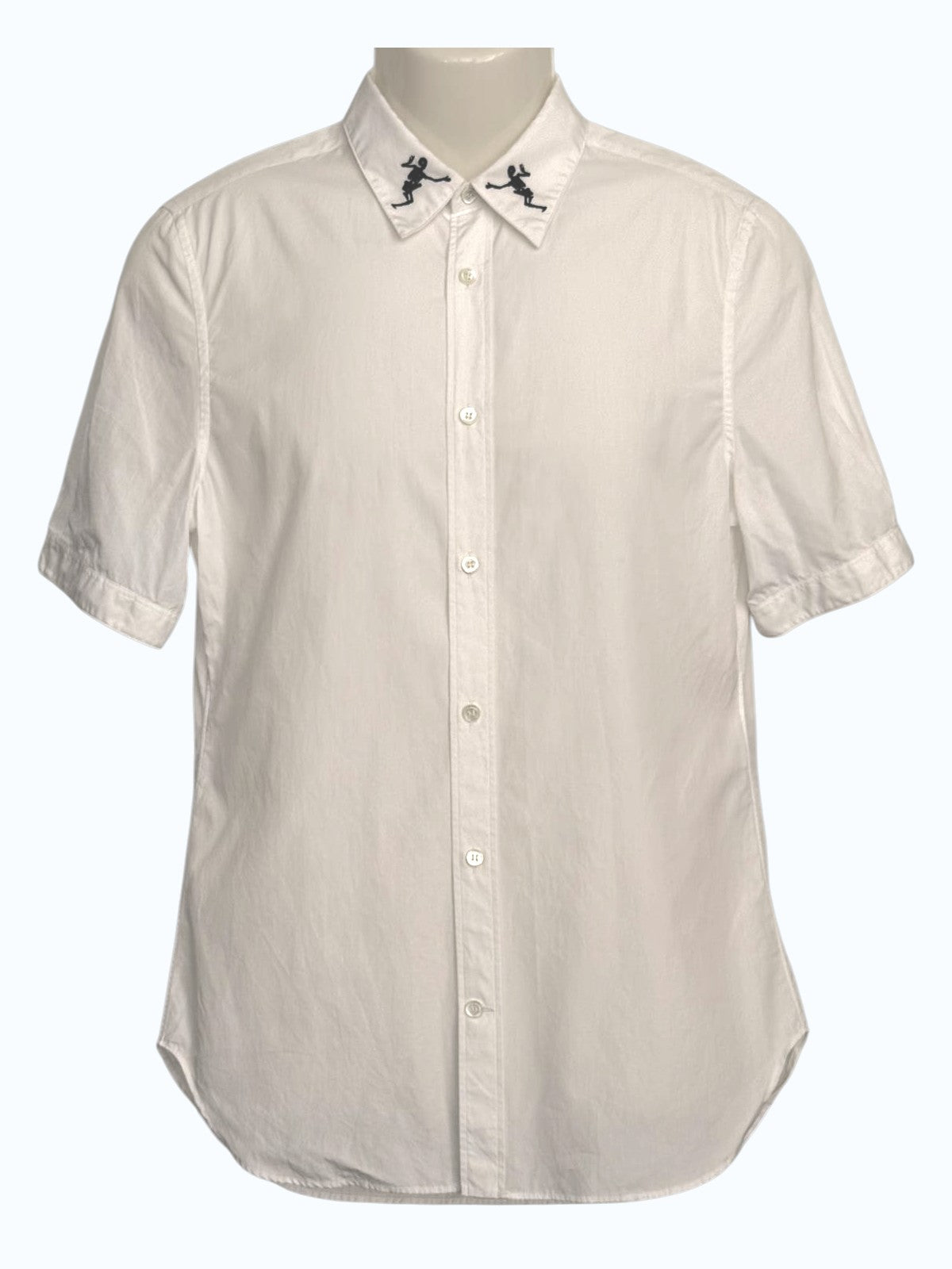 camicia uomo con colletto ricamato Alexander McQueen