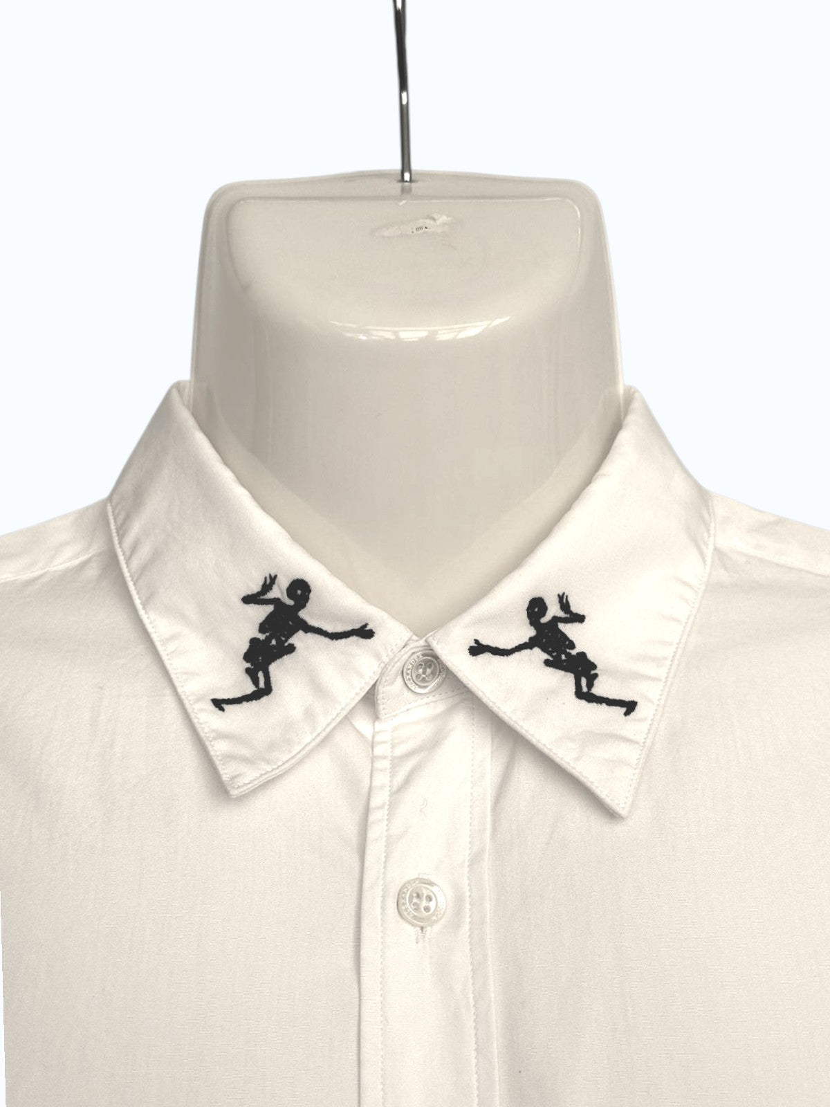 camicia uomo con colletto ricamato Alexander McQueen