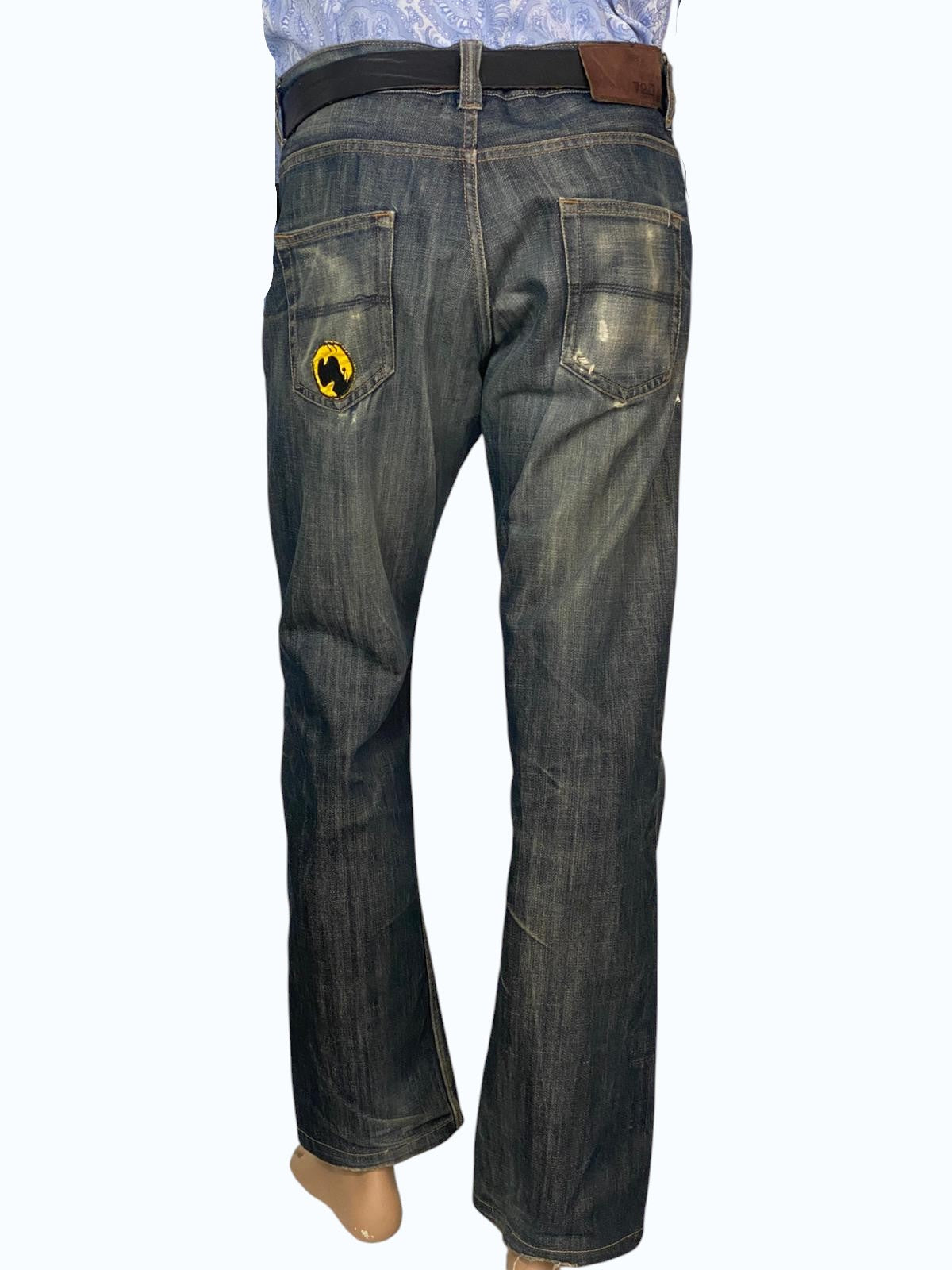 jeans effetto sabbiato uomo