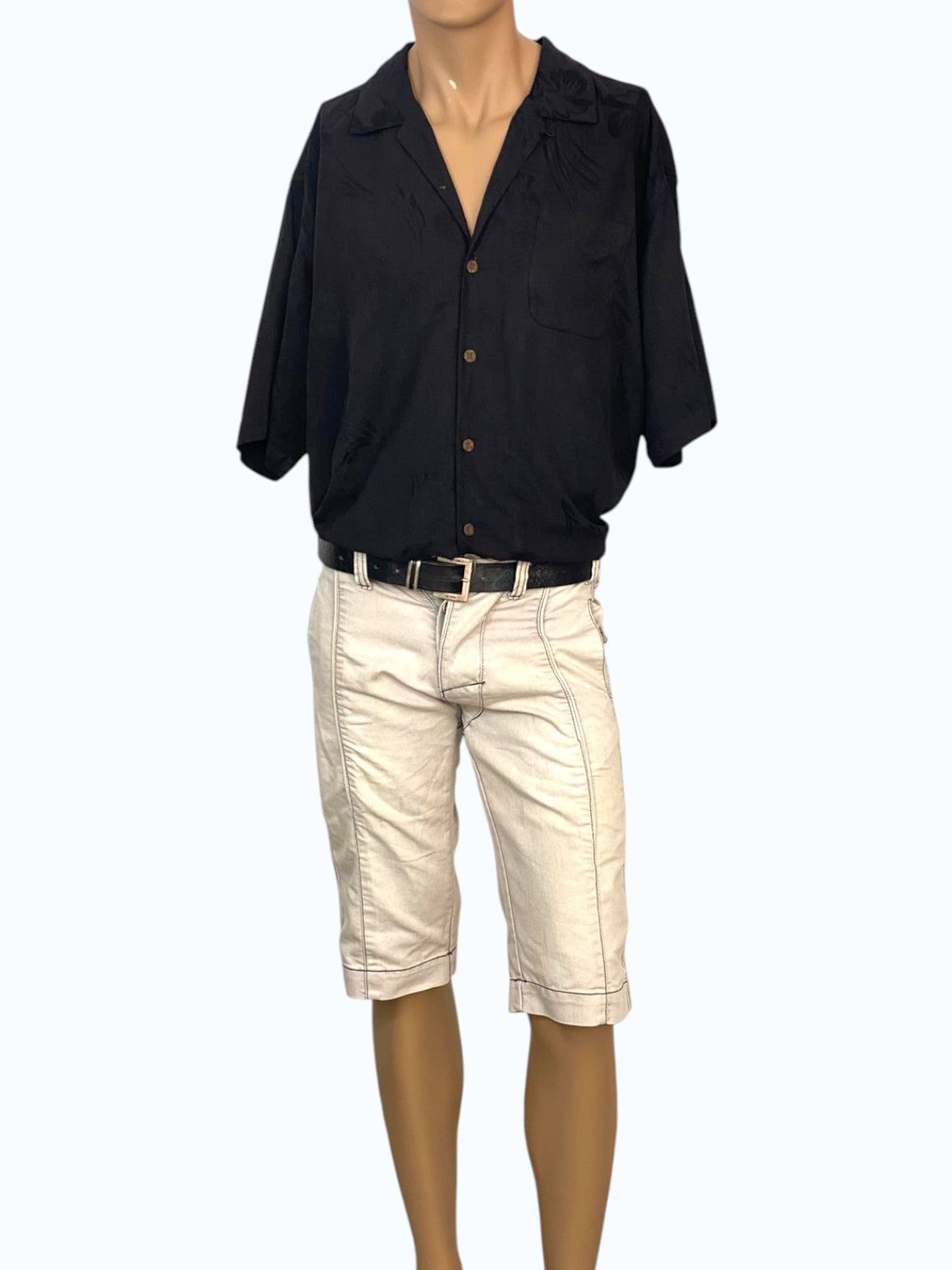 camicia hawaiiana in seta uomo