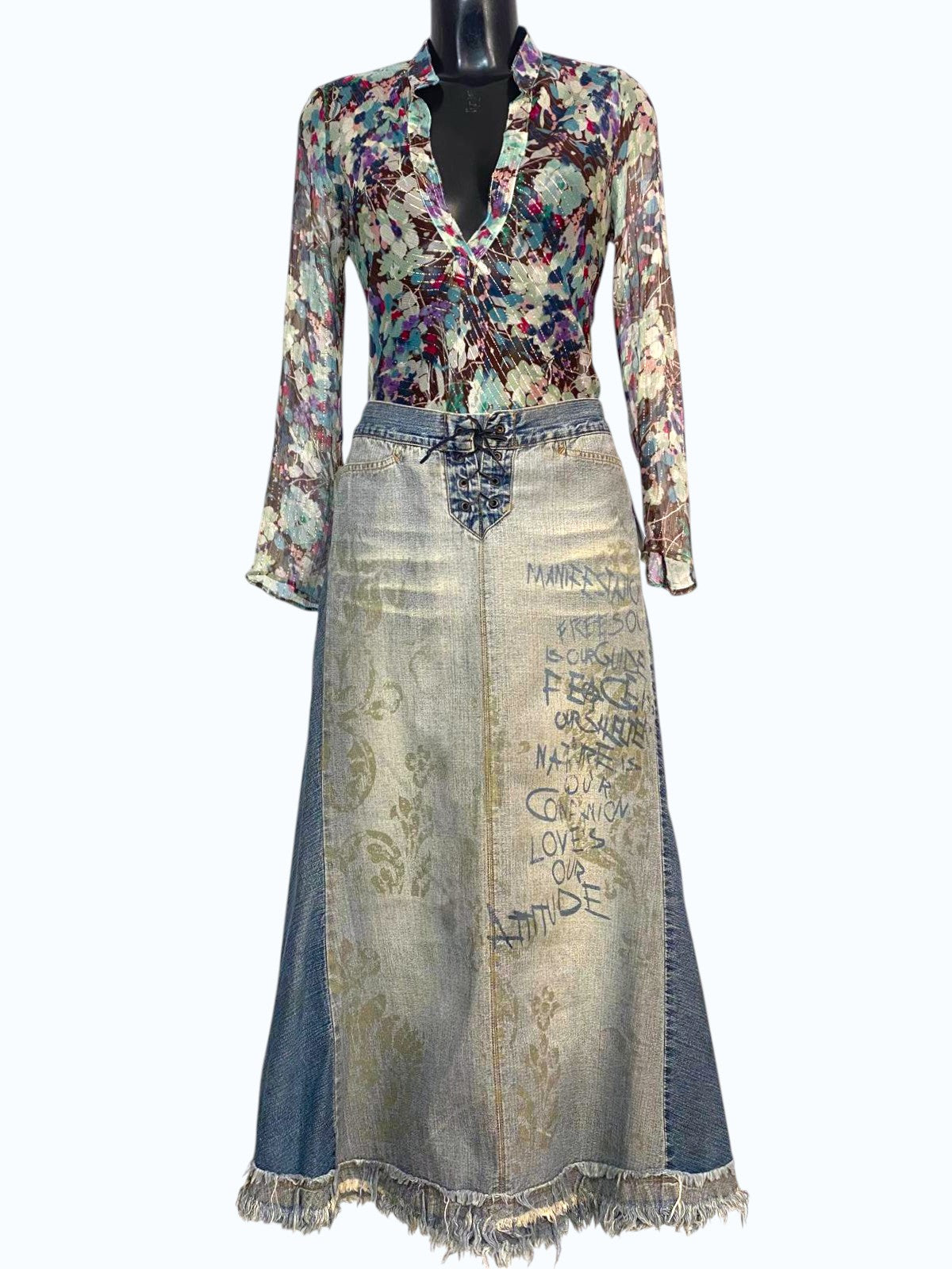 camicetta floreale see through