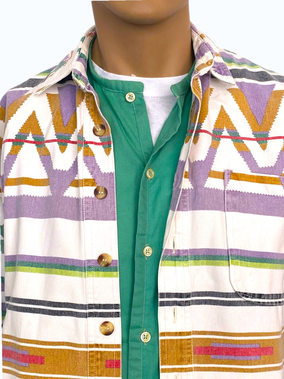 camicia in fantasia tribale uomo