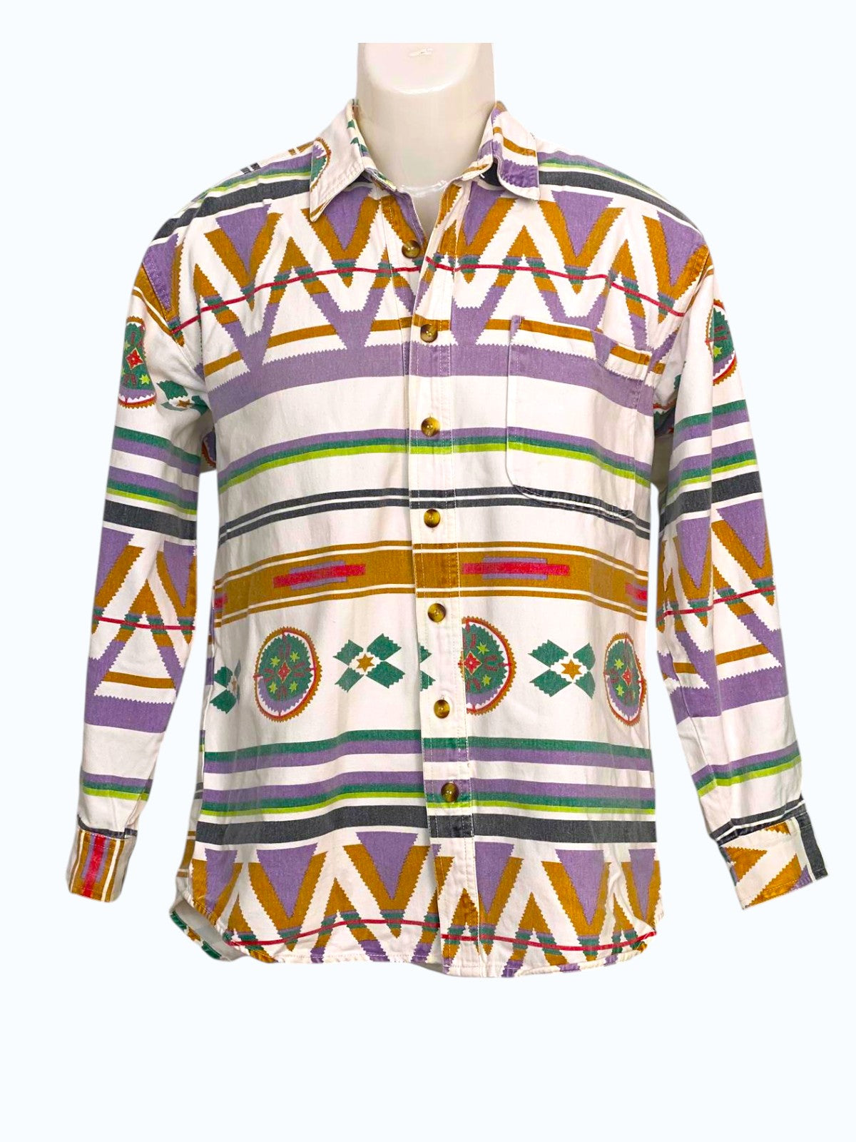 camicia in fantasia tribale uomo