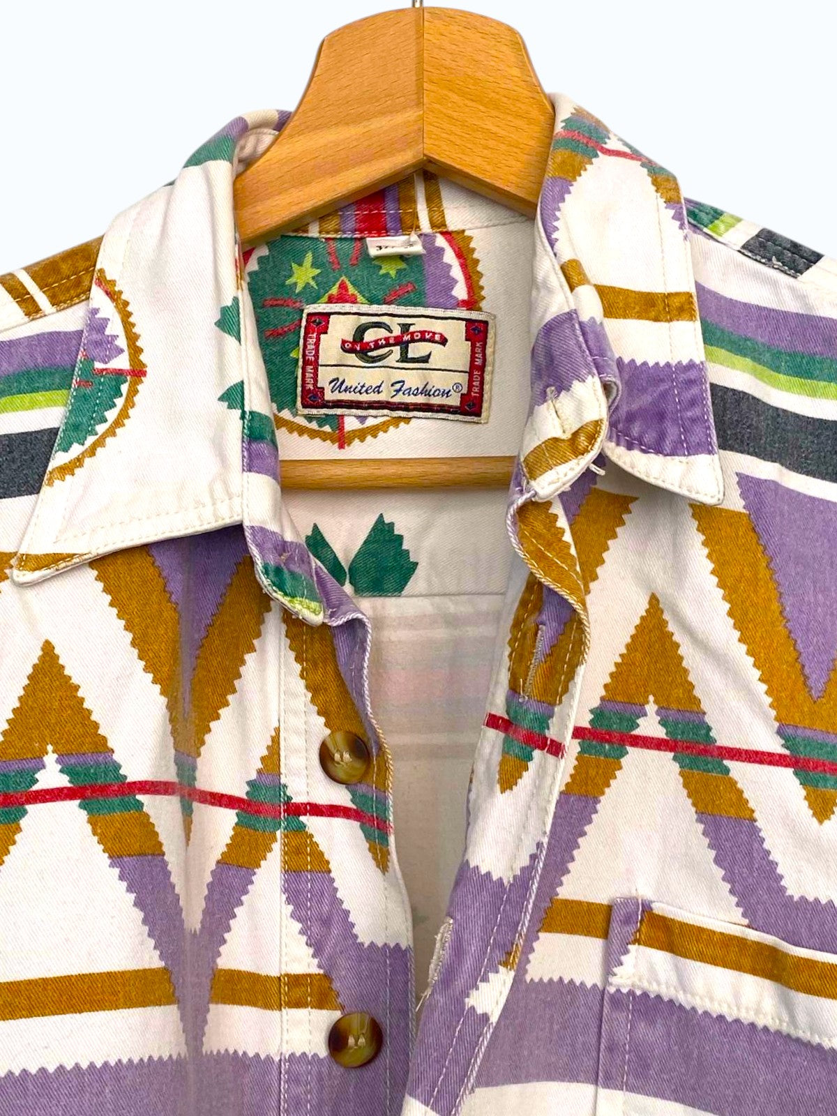 camicia in fantasia tribale uomo