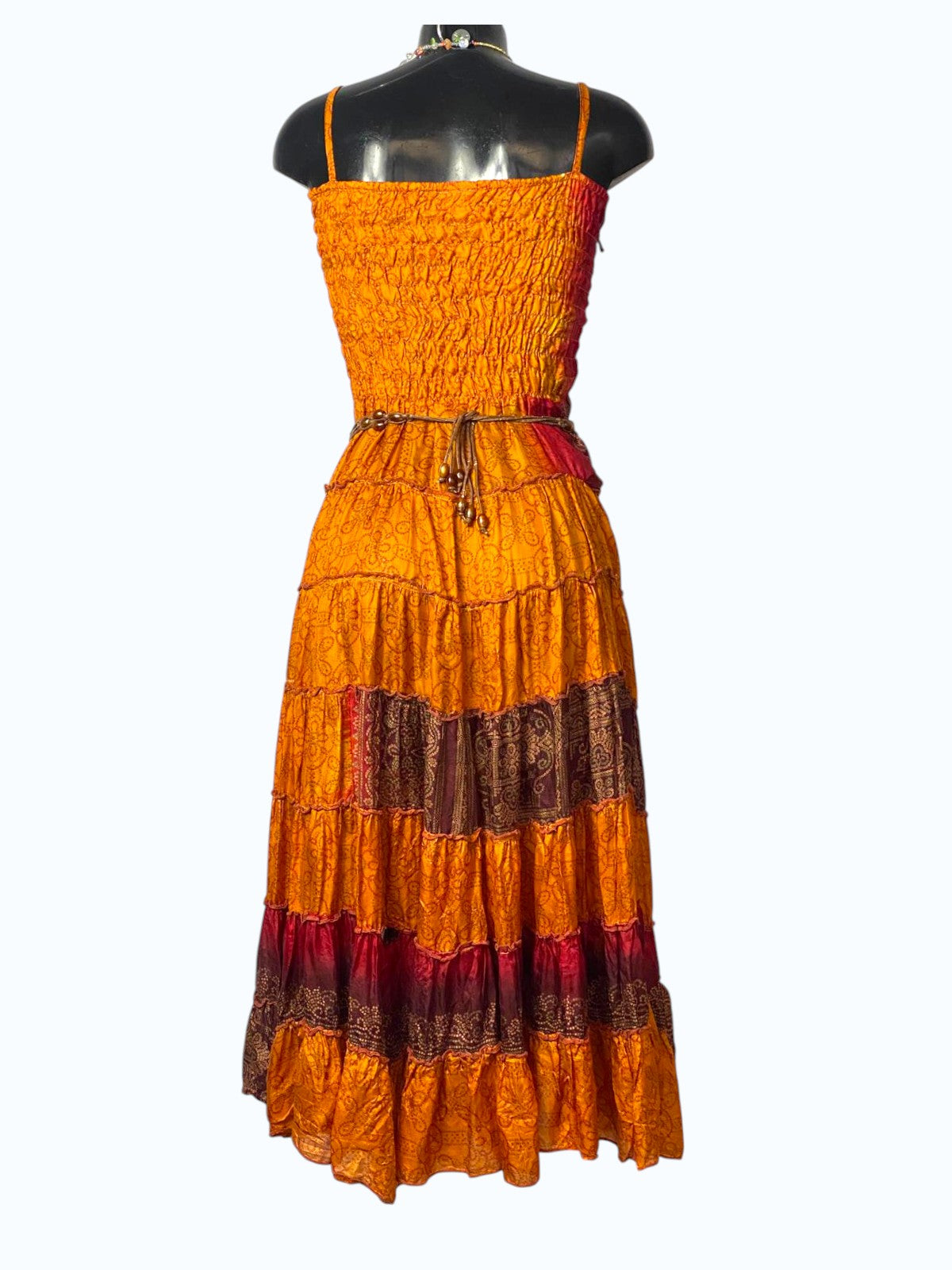 summer dress boho arancione