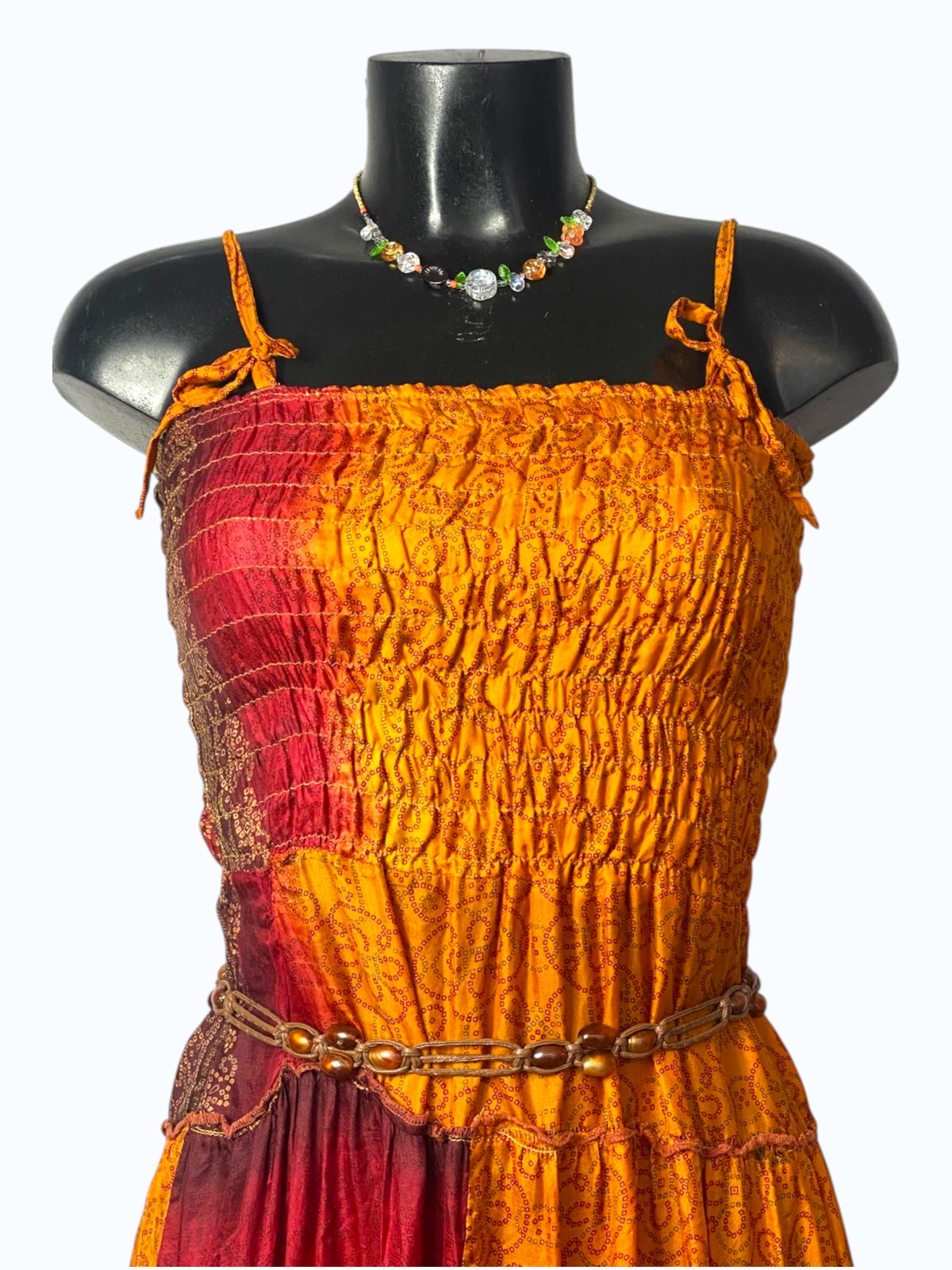 summer dress boho arancione