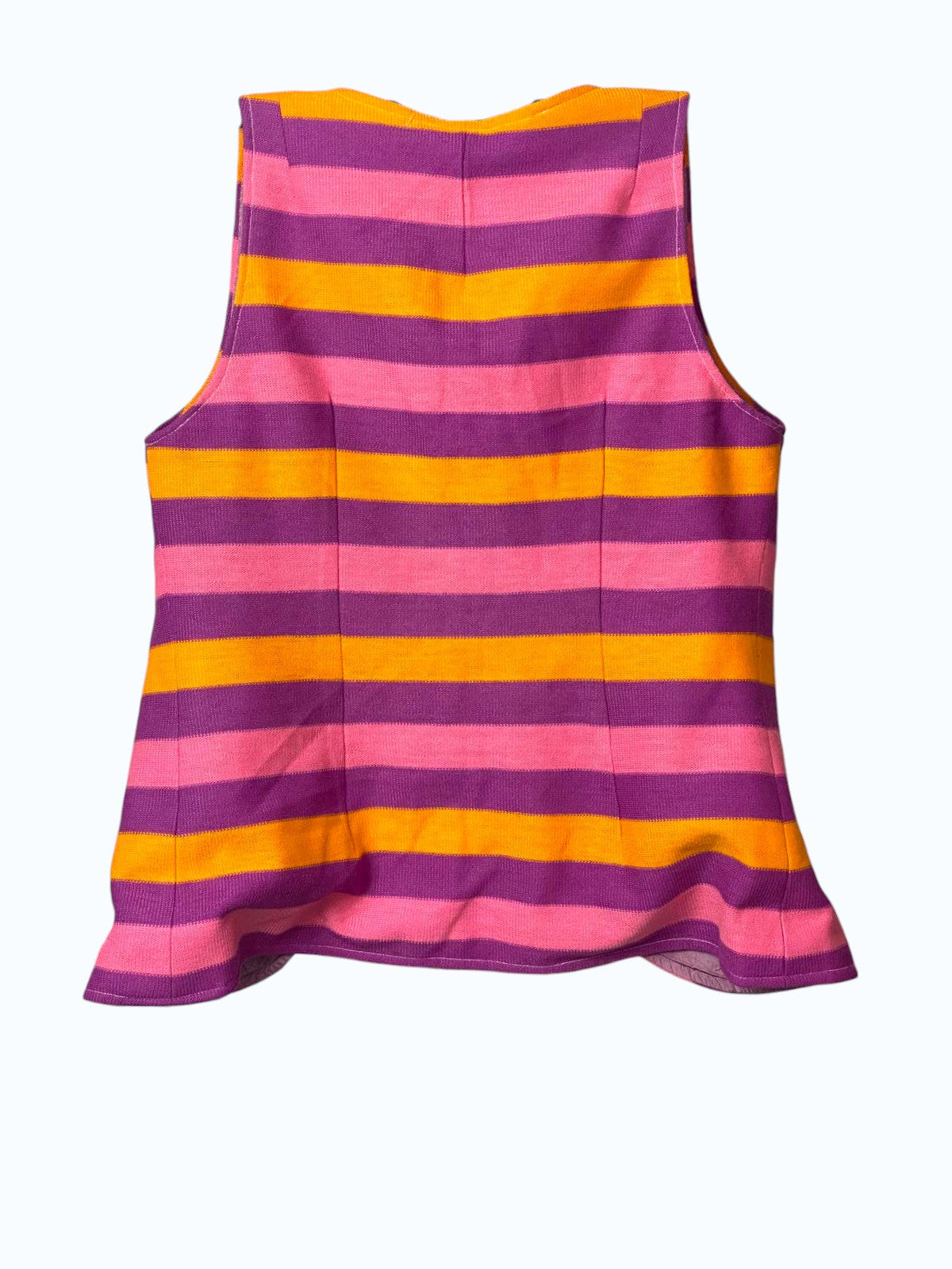 gilet a righe in tessuto con fodera interna