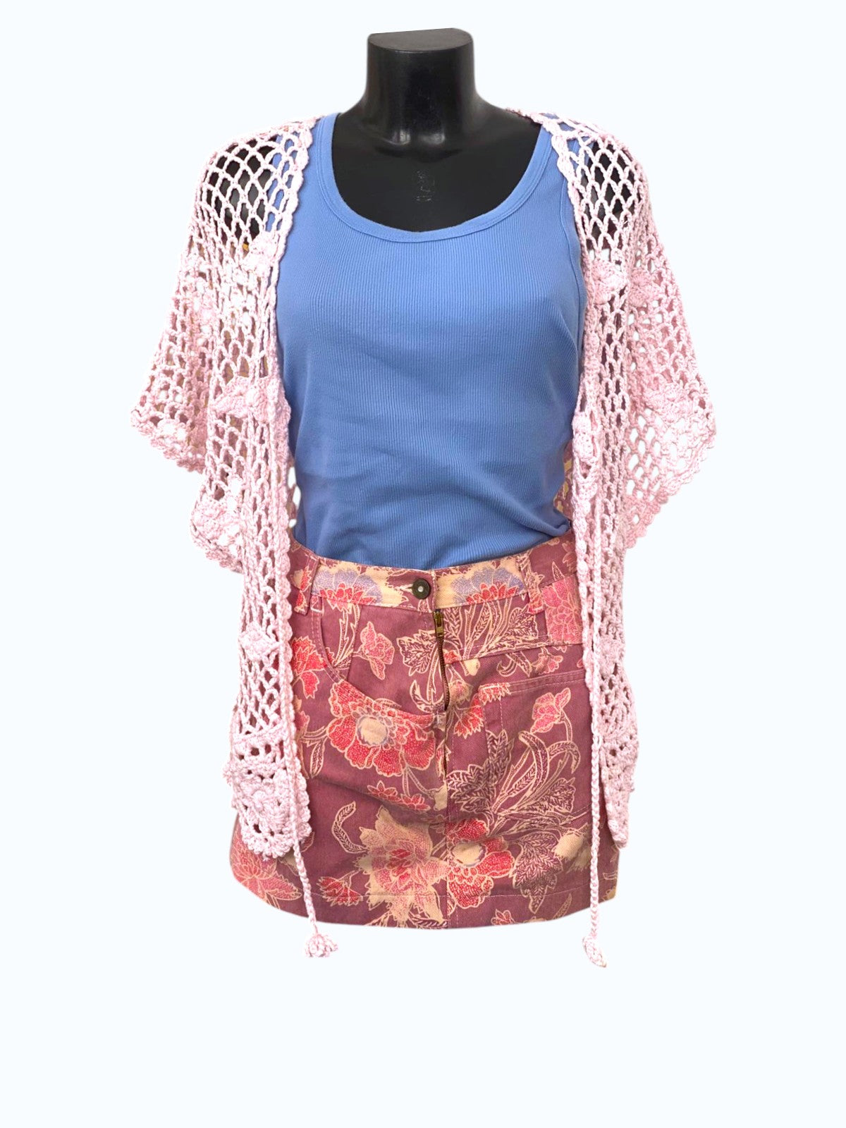 coprispalle crochet rosa