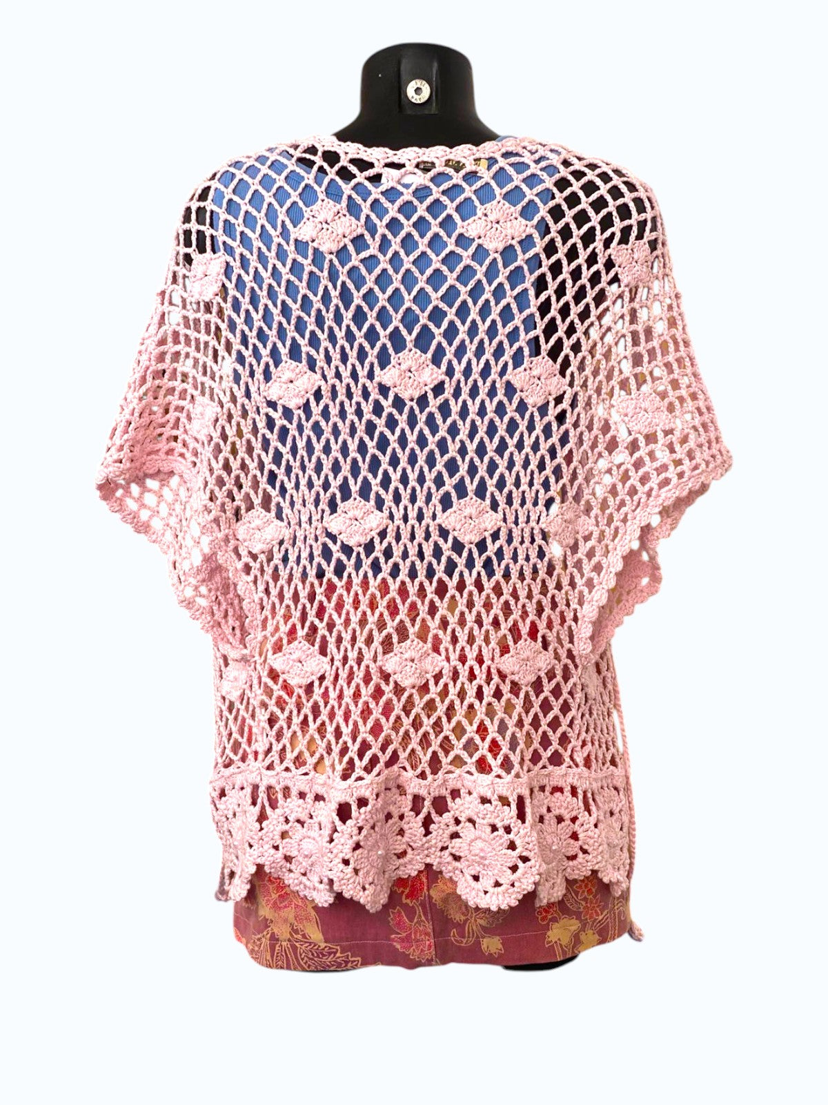 coprispalle crochet rosa