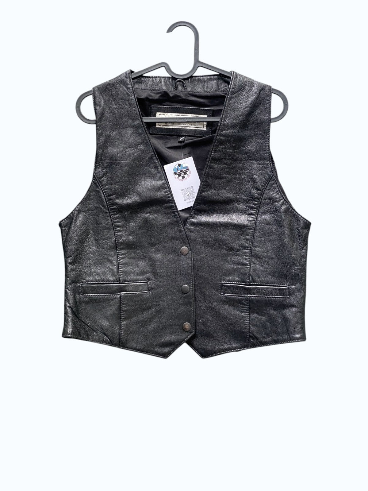 gilet in pelle nero