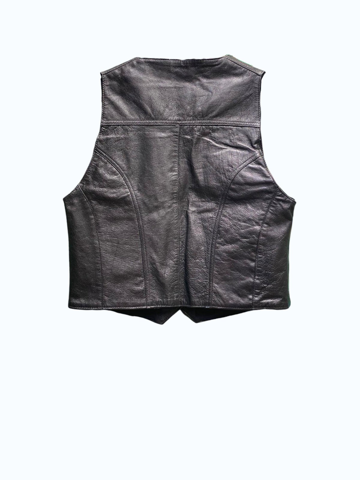 gilet in pelle nero
