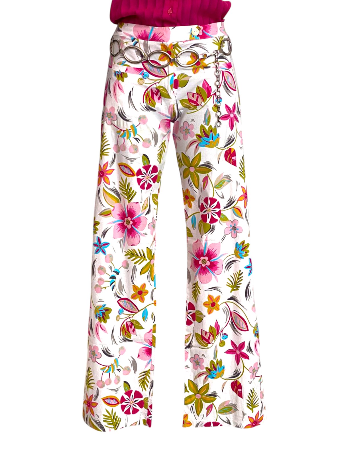 pantaloni floreali Denny Rose
