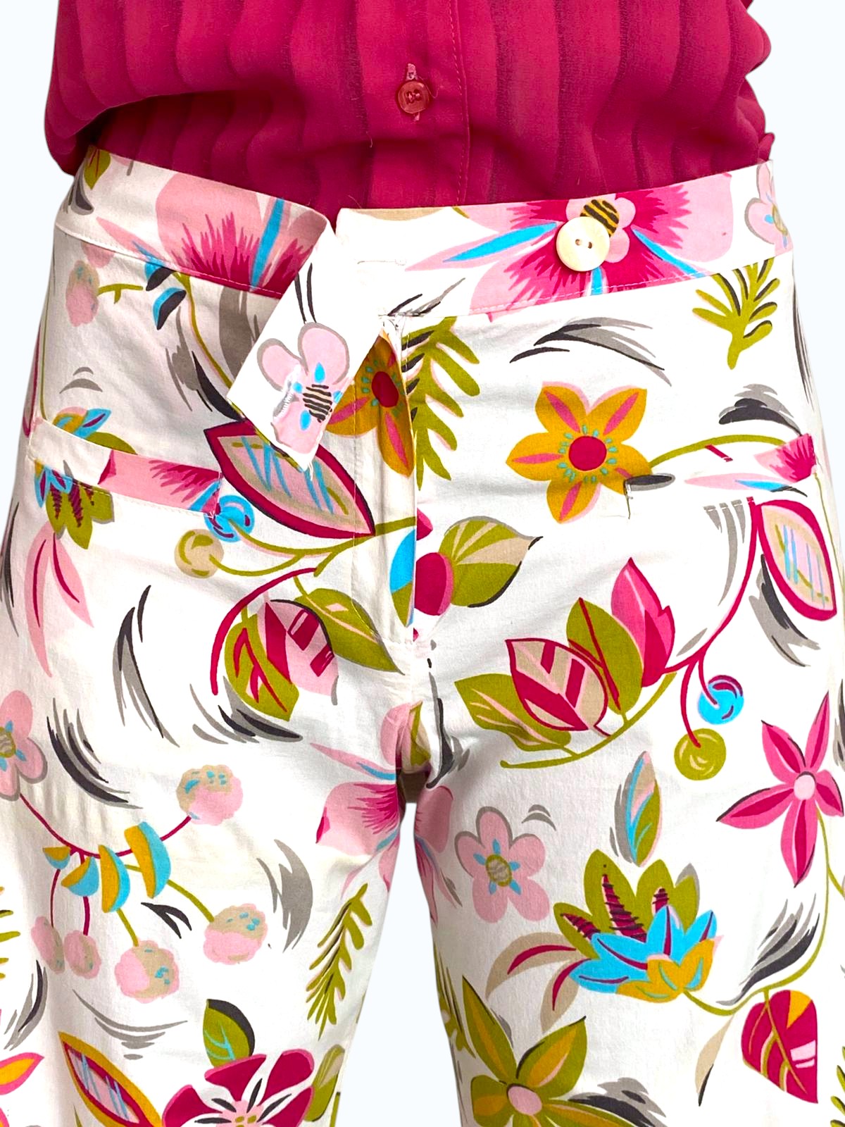 pantaloni floreali Denny Rose