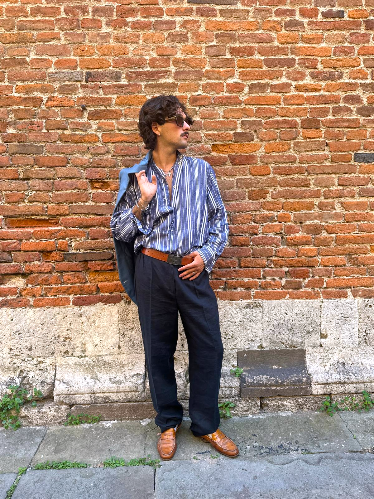 pantalone uomo dritto in lino
