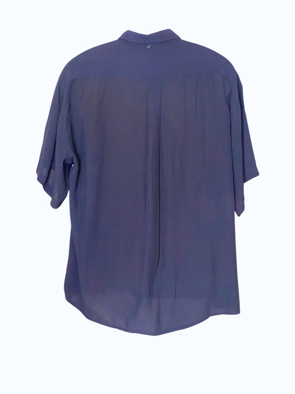 camicia uomo a maniche corte blu