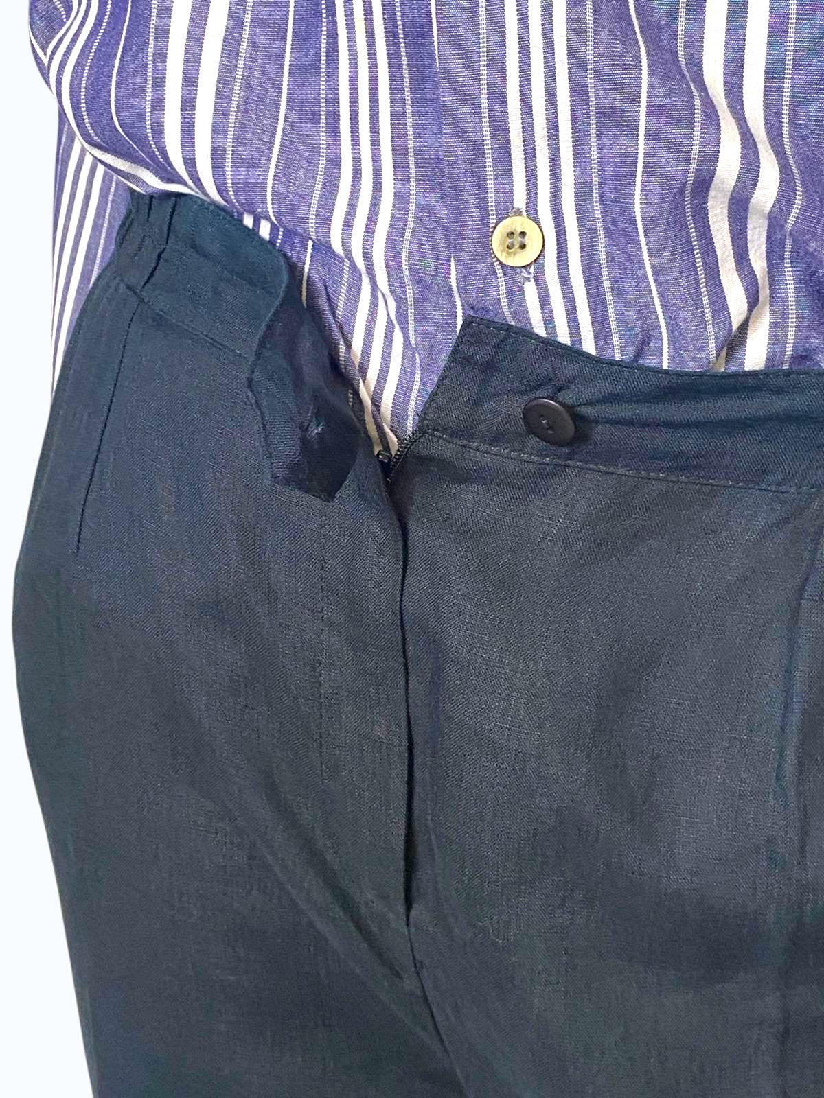 pantalone uomo dritto in lino