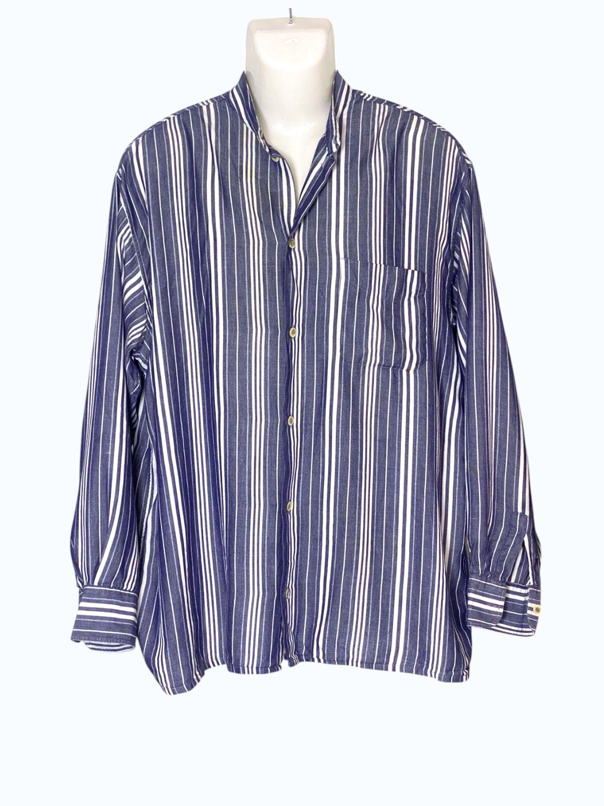 camicia coreana in lino a righe Gaudi