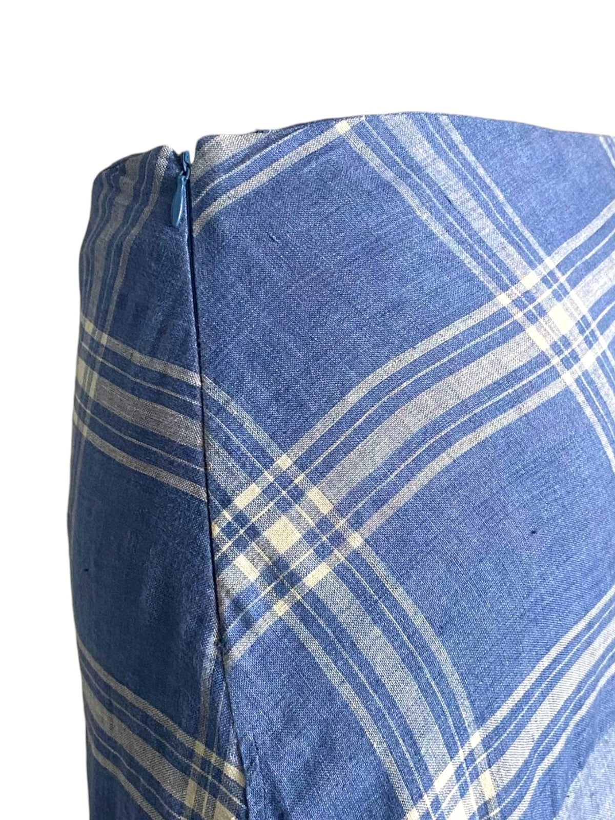 maxi gonna svasata in lino tartan Ralph Lauren