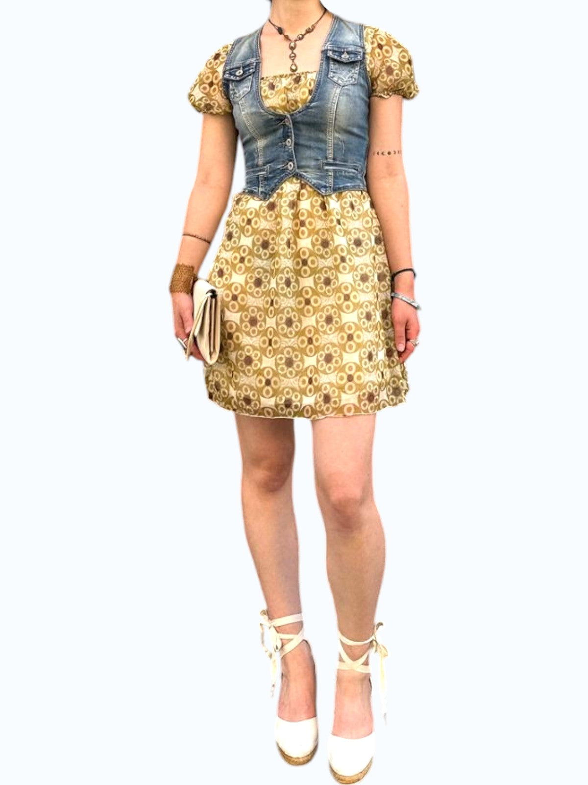minidress impero in fantasia