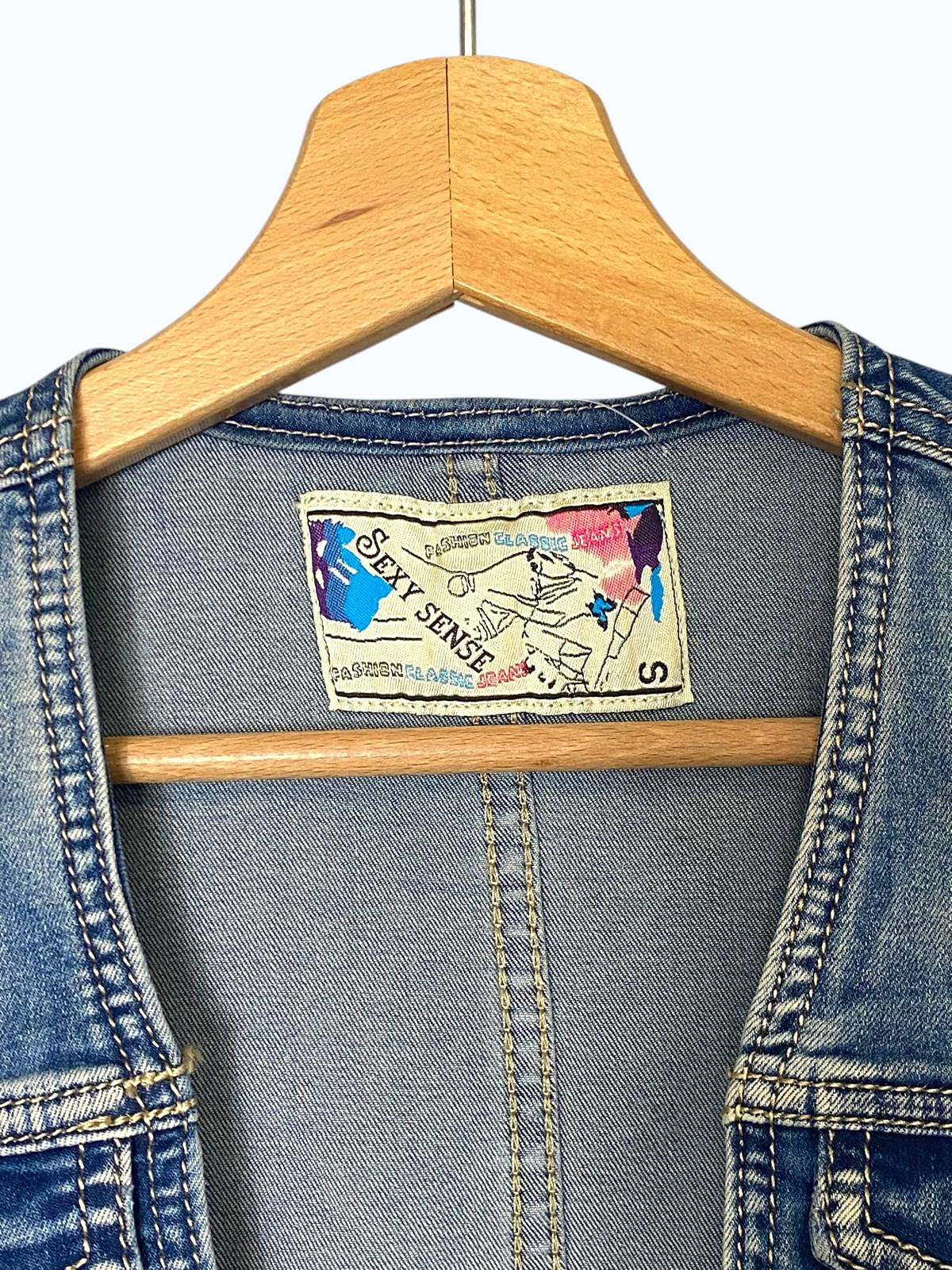 gilet di jeans crop