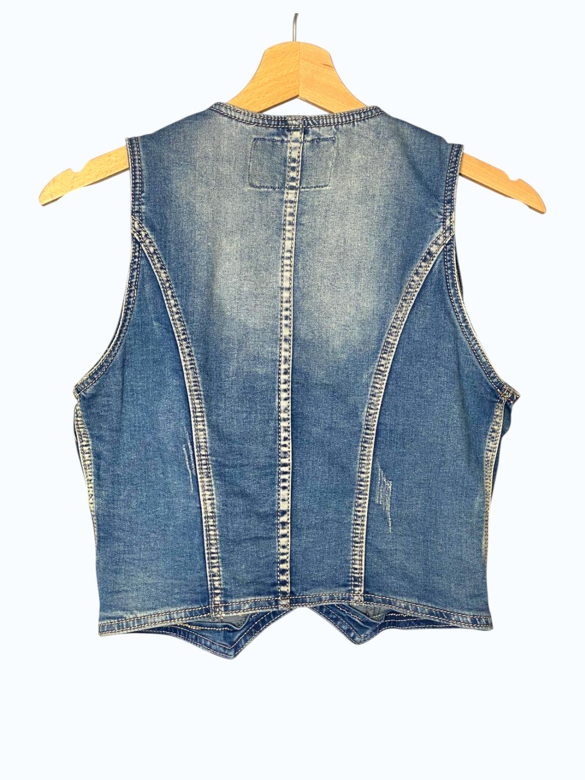 gilet di jeans crop
