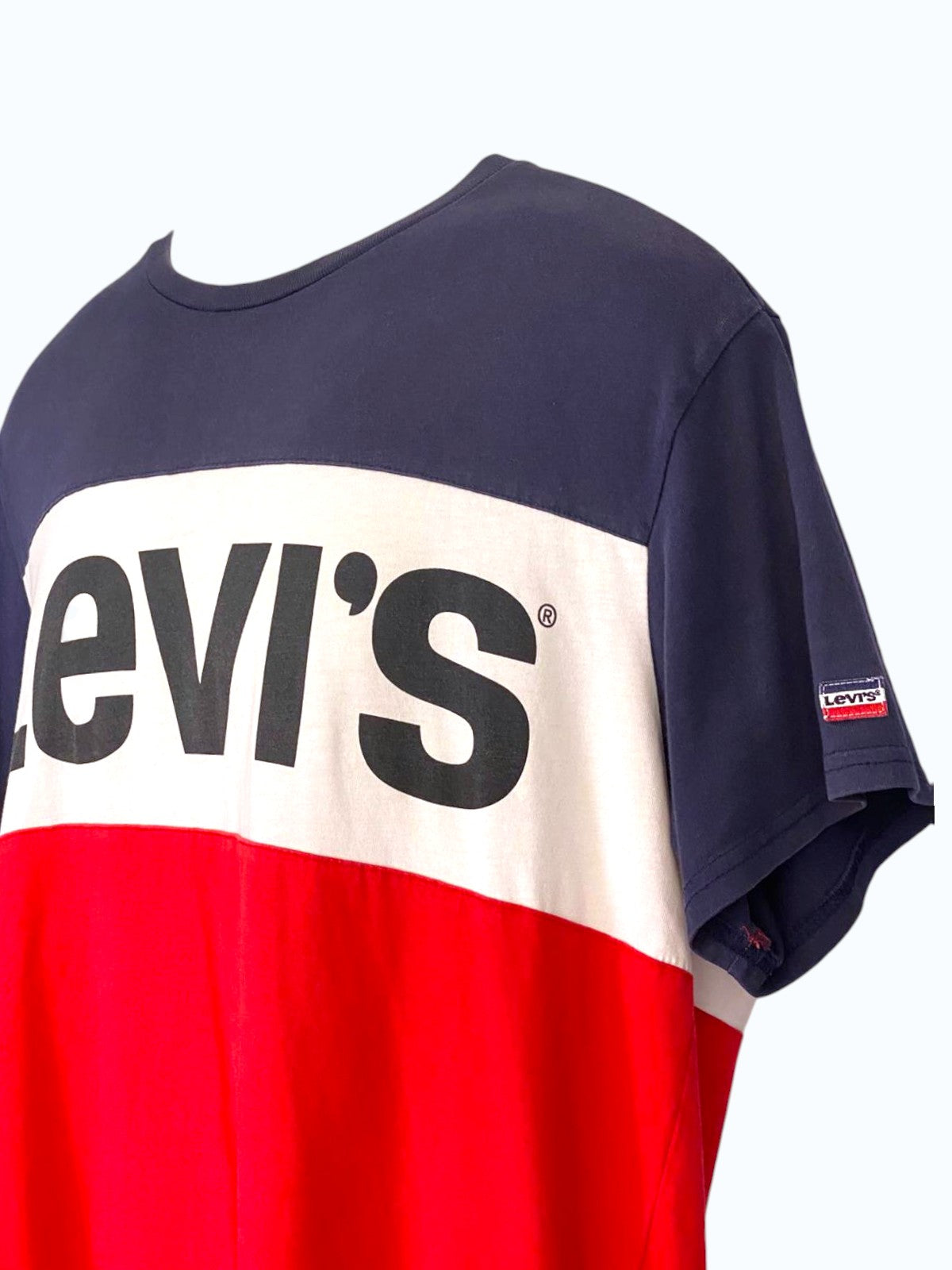 t-shirt Levi's bianca rossa e blu