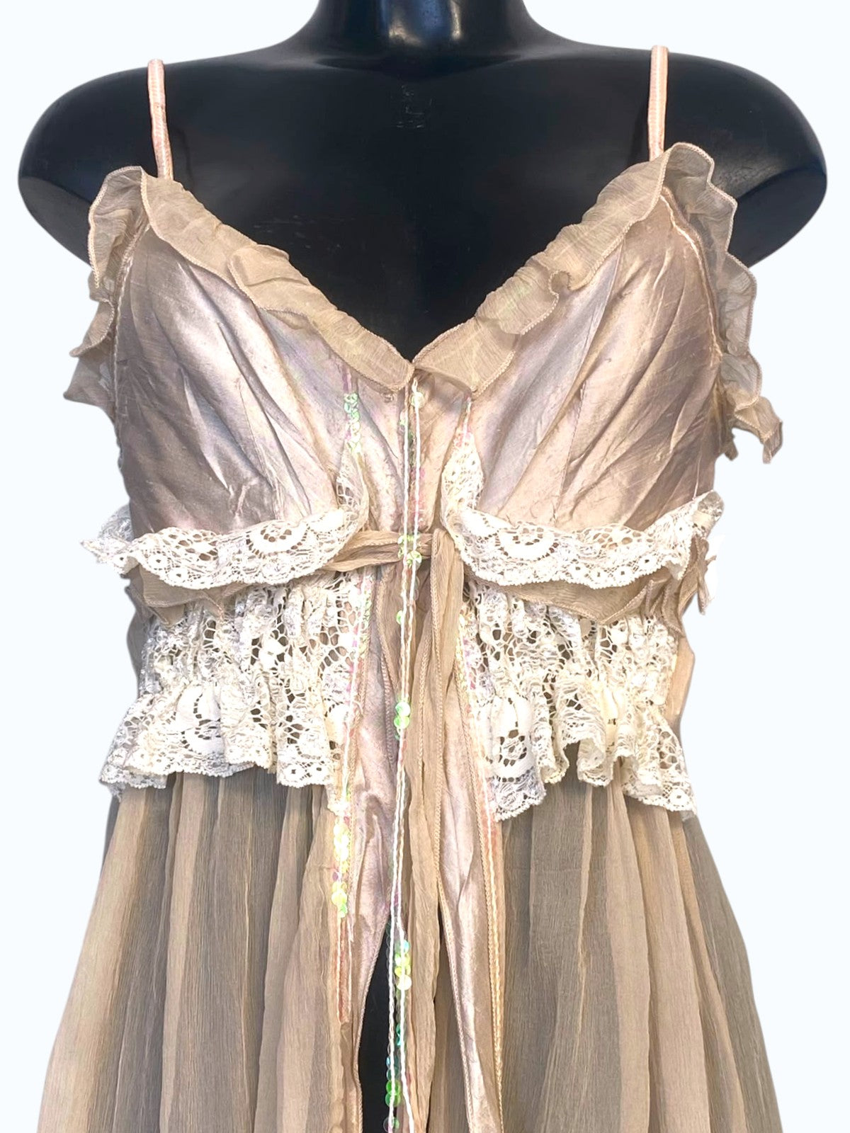 babydoll in seta fairy core anni 2000