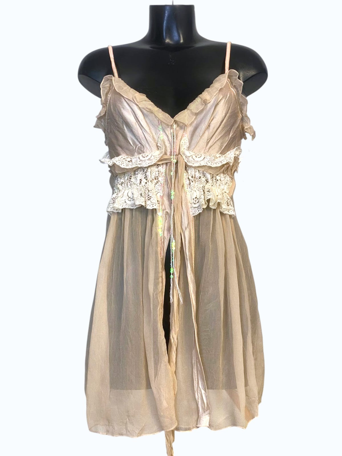 babydoll in seta fairy core anni 2000