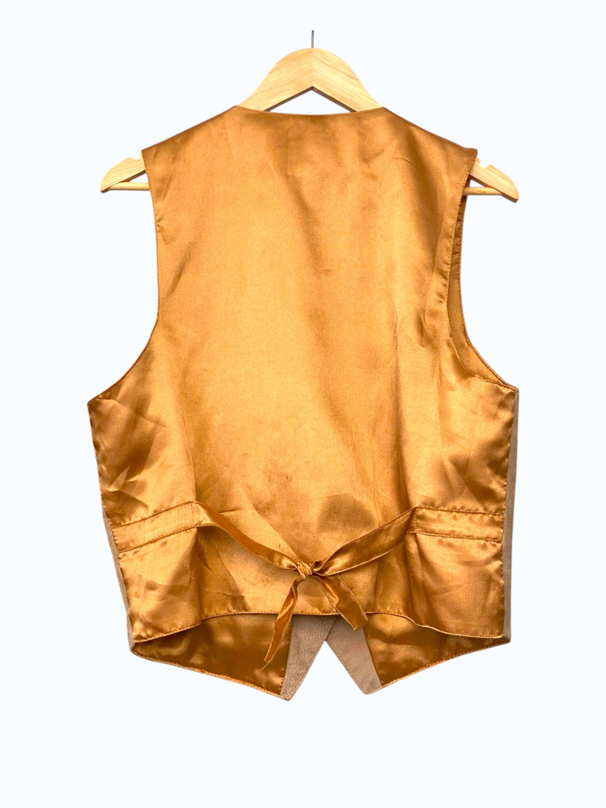 gilet in camoscio e tessuto