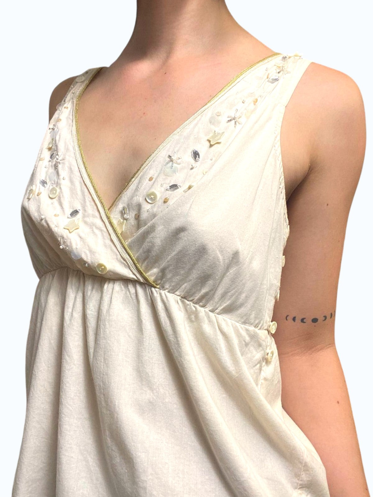top in seta con perline Max&Co