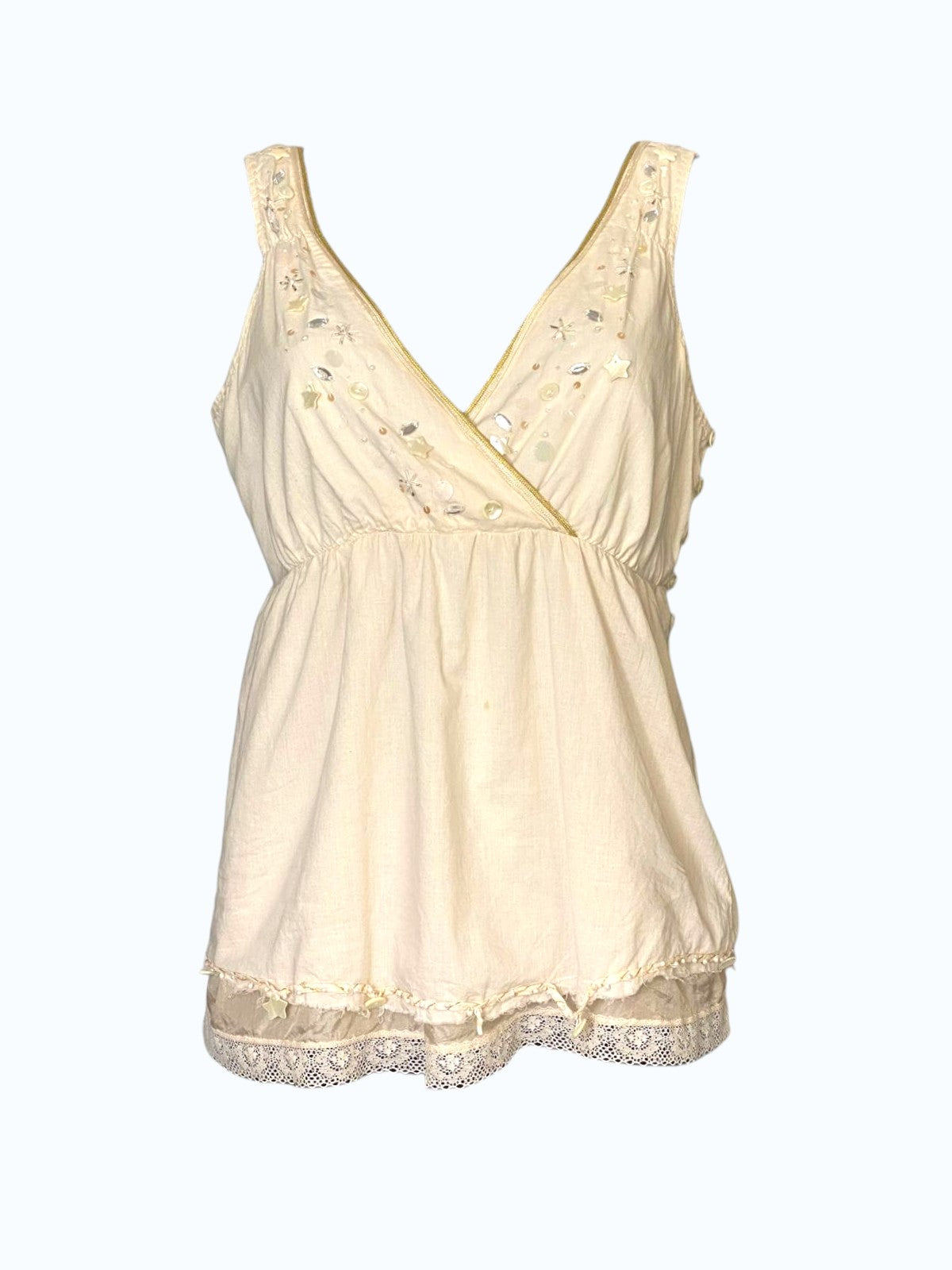 top in seta con perline Max&Co