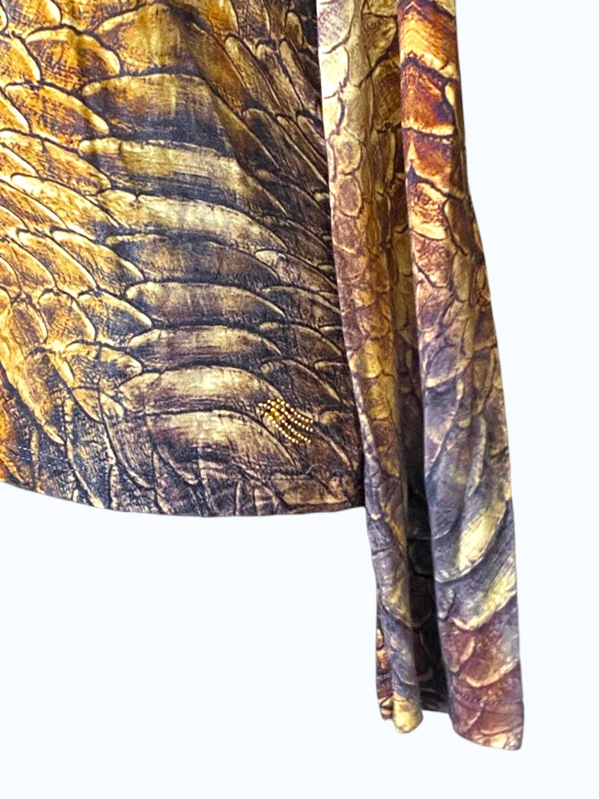 Maglietta a maniche lunghe a stampa animalier anni 2000