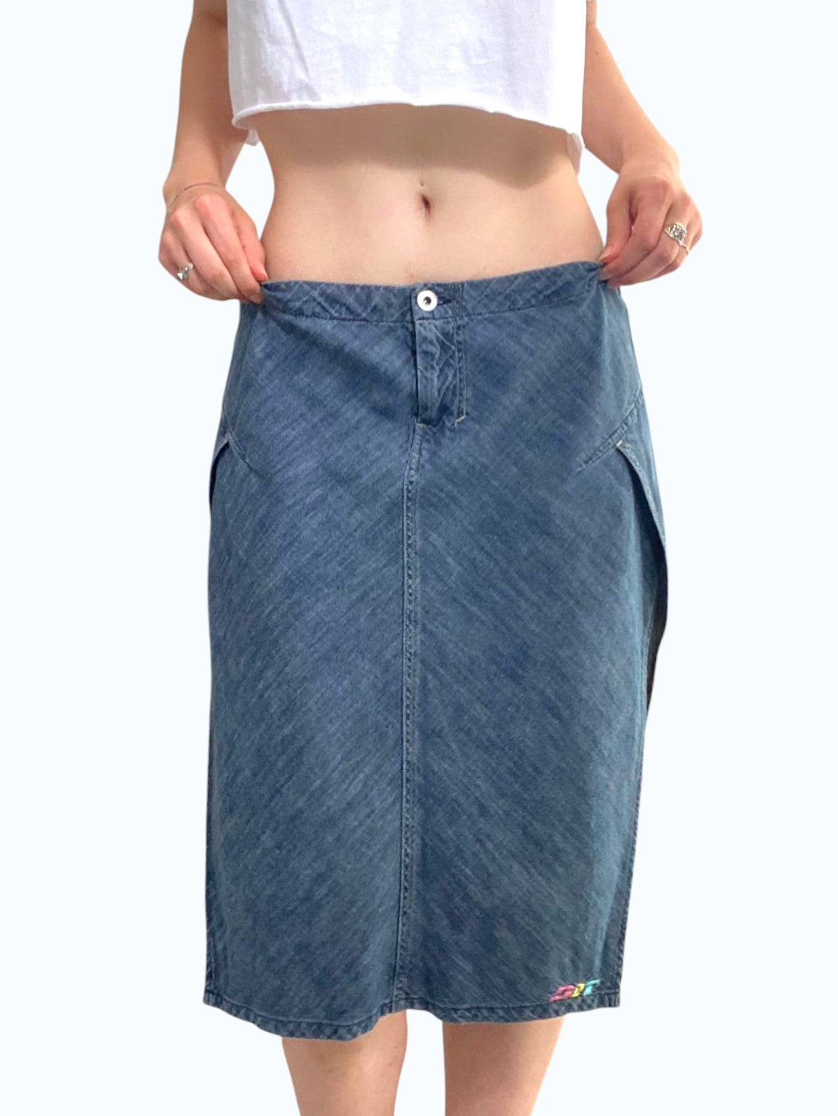 gonna a vita bassa in jeans Diesel anni 2000