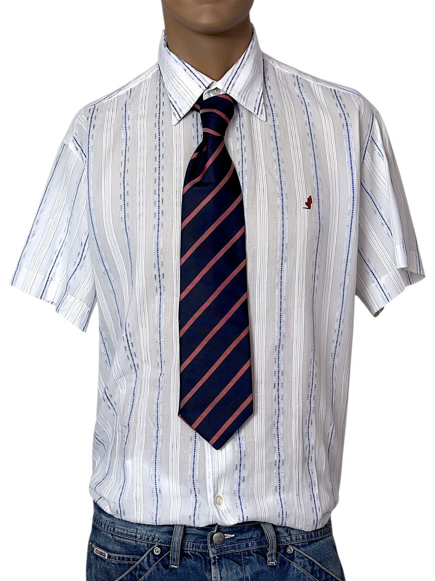 camicia a righe a maniche corte uomo