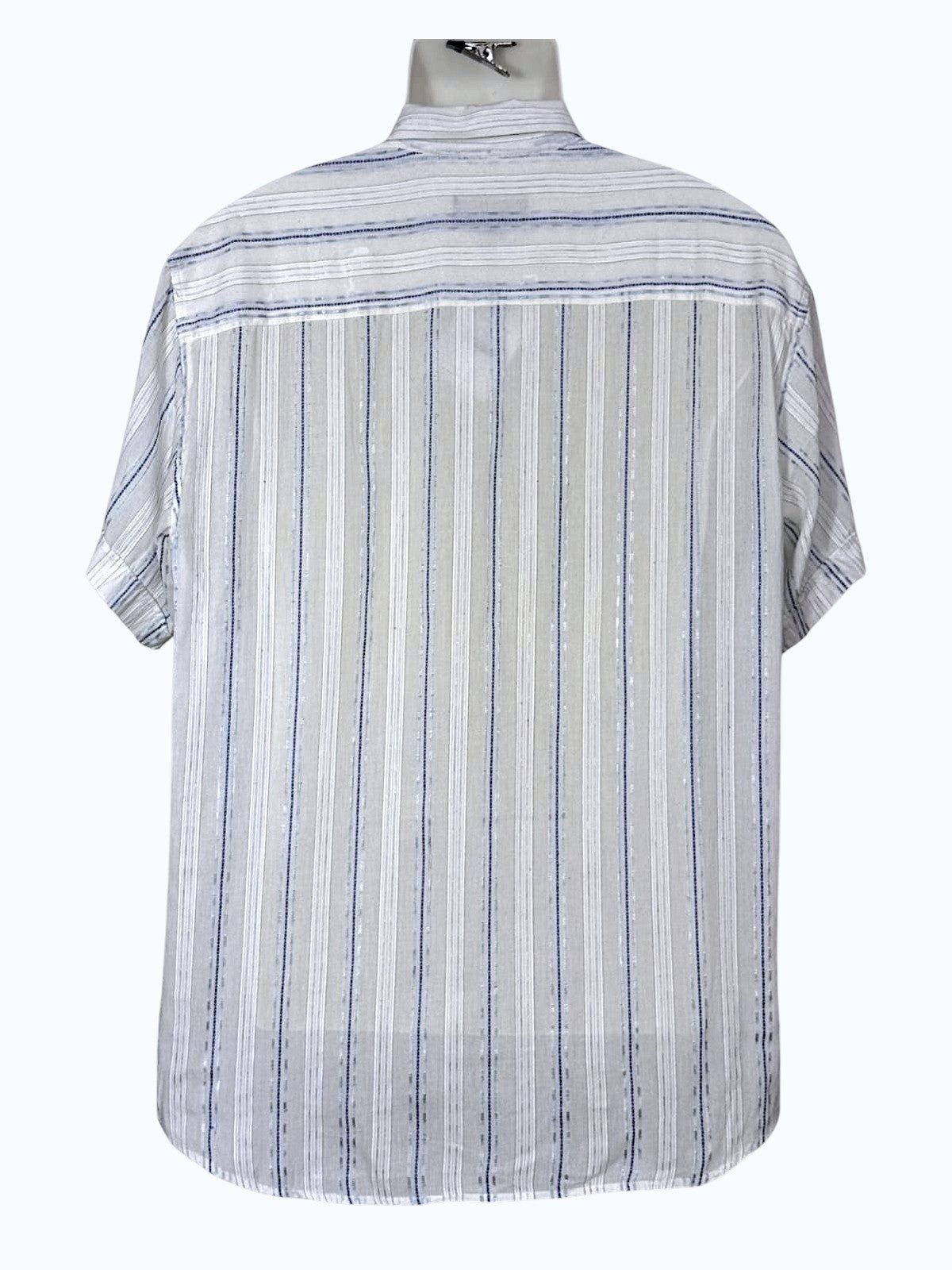 camicia a righe a maniche corte uomo
