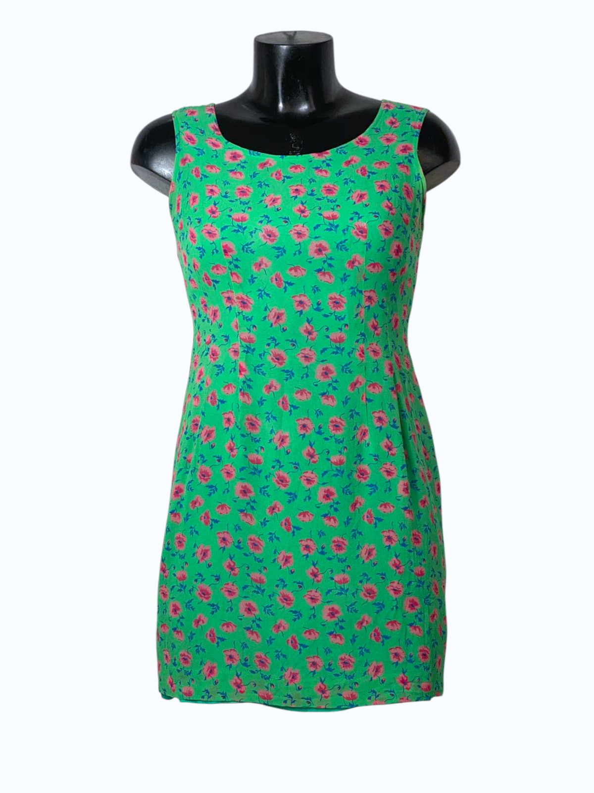 minidress verde a fiori