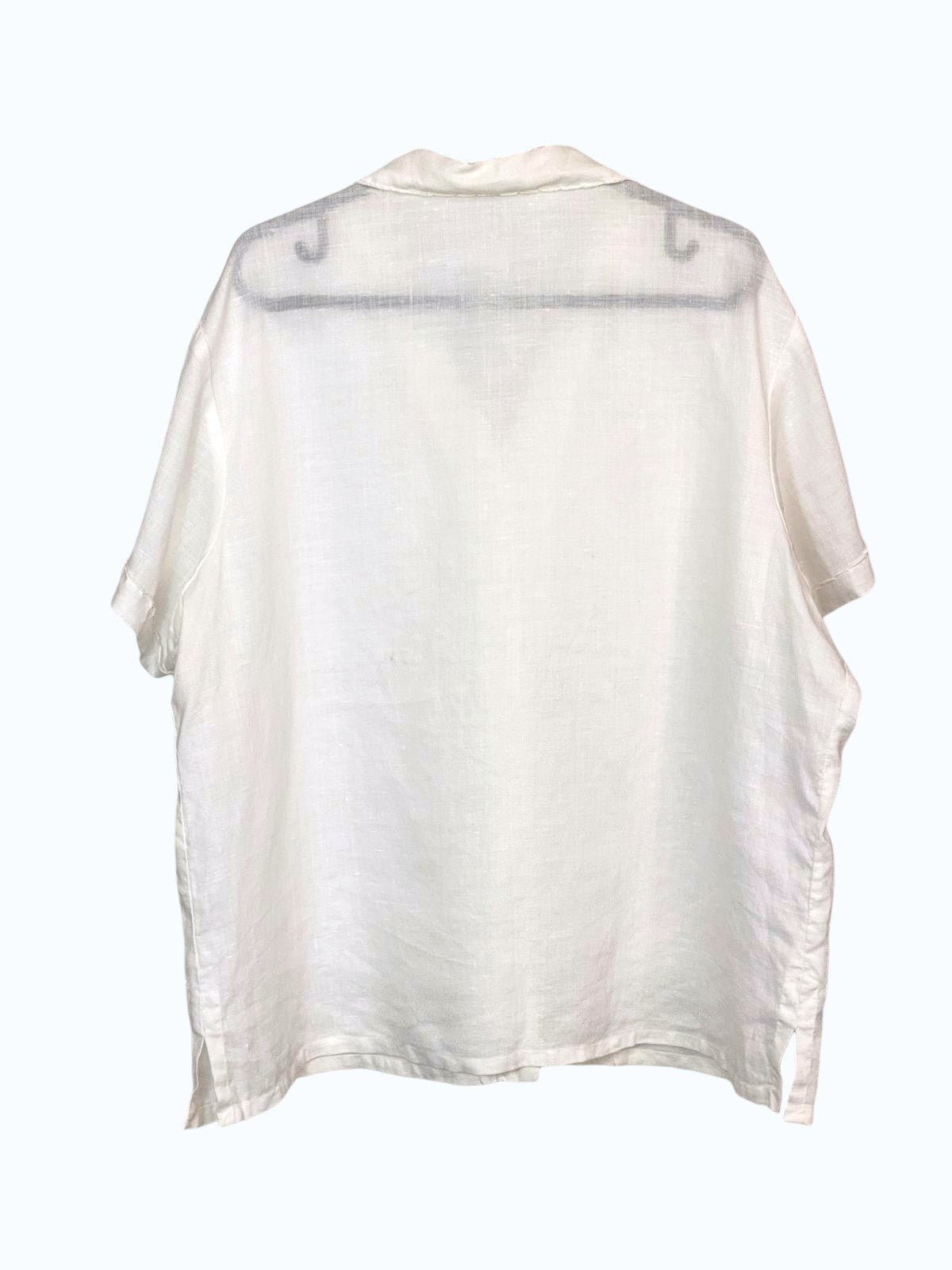 camicia bianca ricamata donna