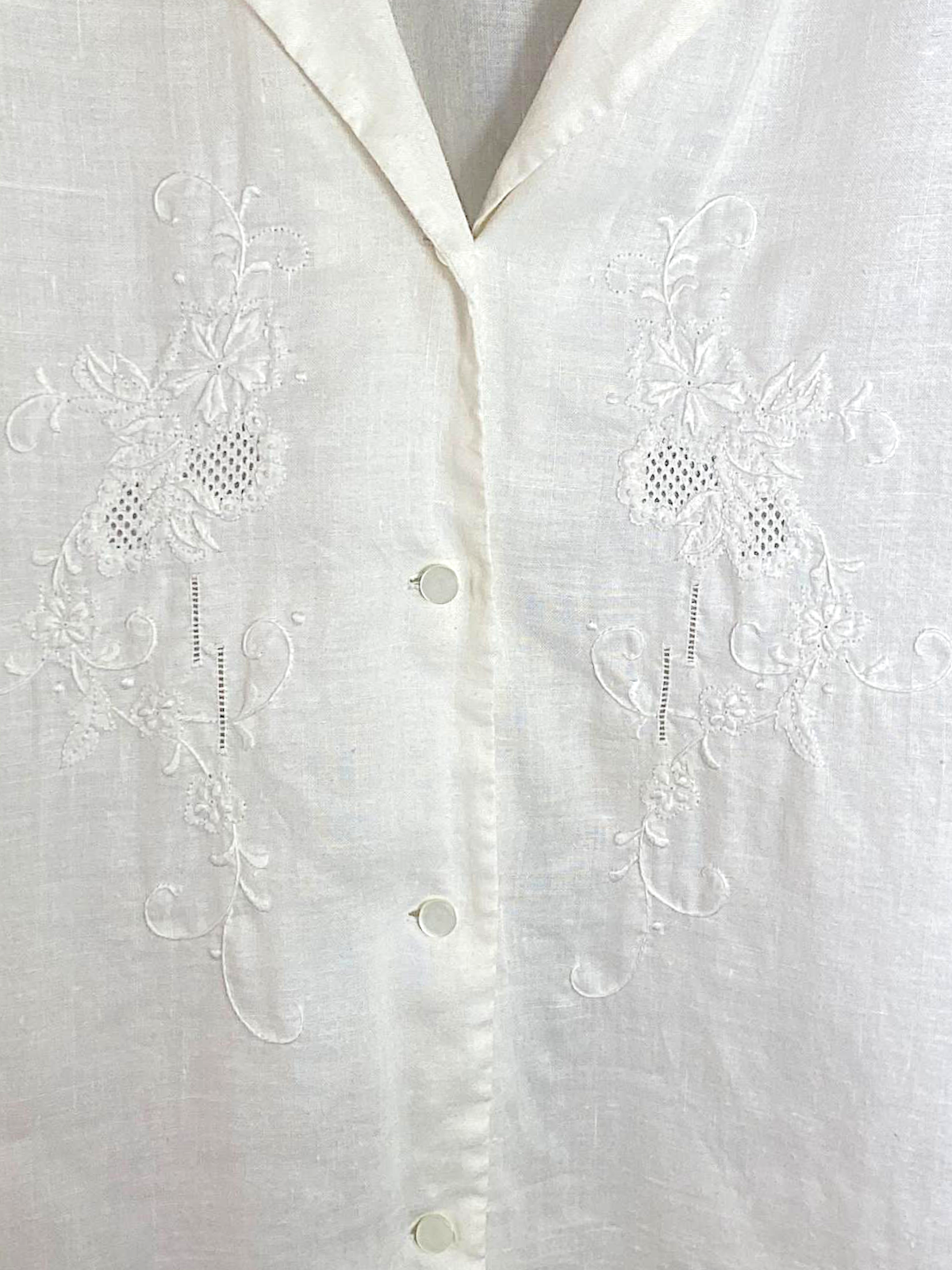 camicia bianca ricamata donna