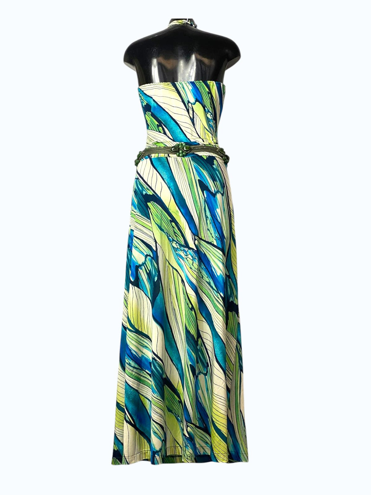 vestito lungo con schiena scoperta y2k