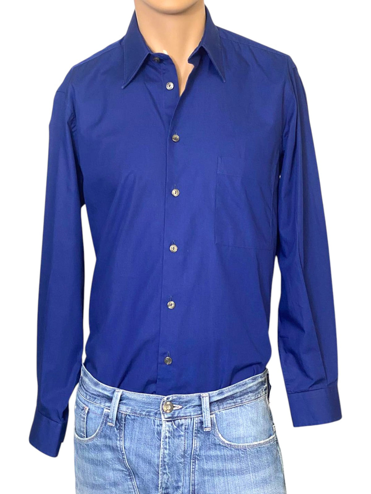 camicia blu Versace