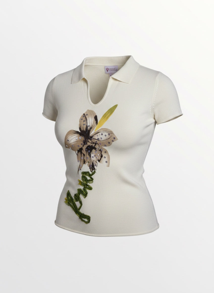 FLOWER POLO SHIRT
