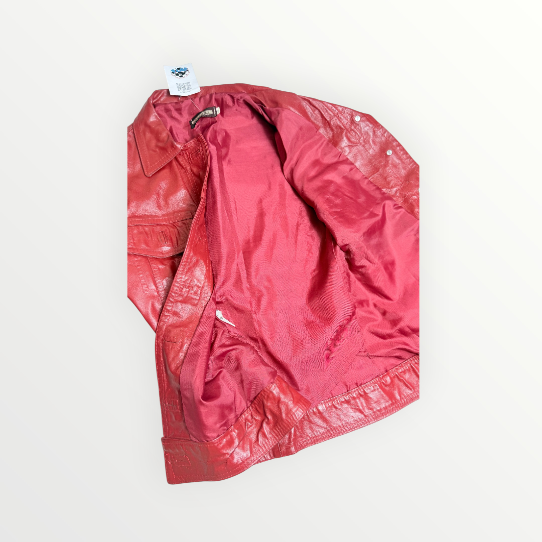 RED LEATHER JACKET -GIACCA IN PELLE ROSSA