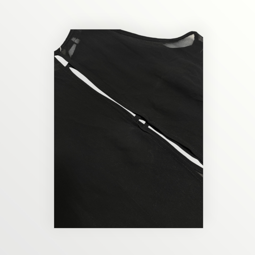 SEE-TROUGHT BLACK TOP- TOP NERO TRASPARENTE